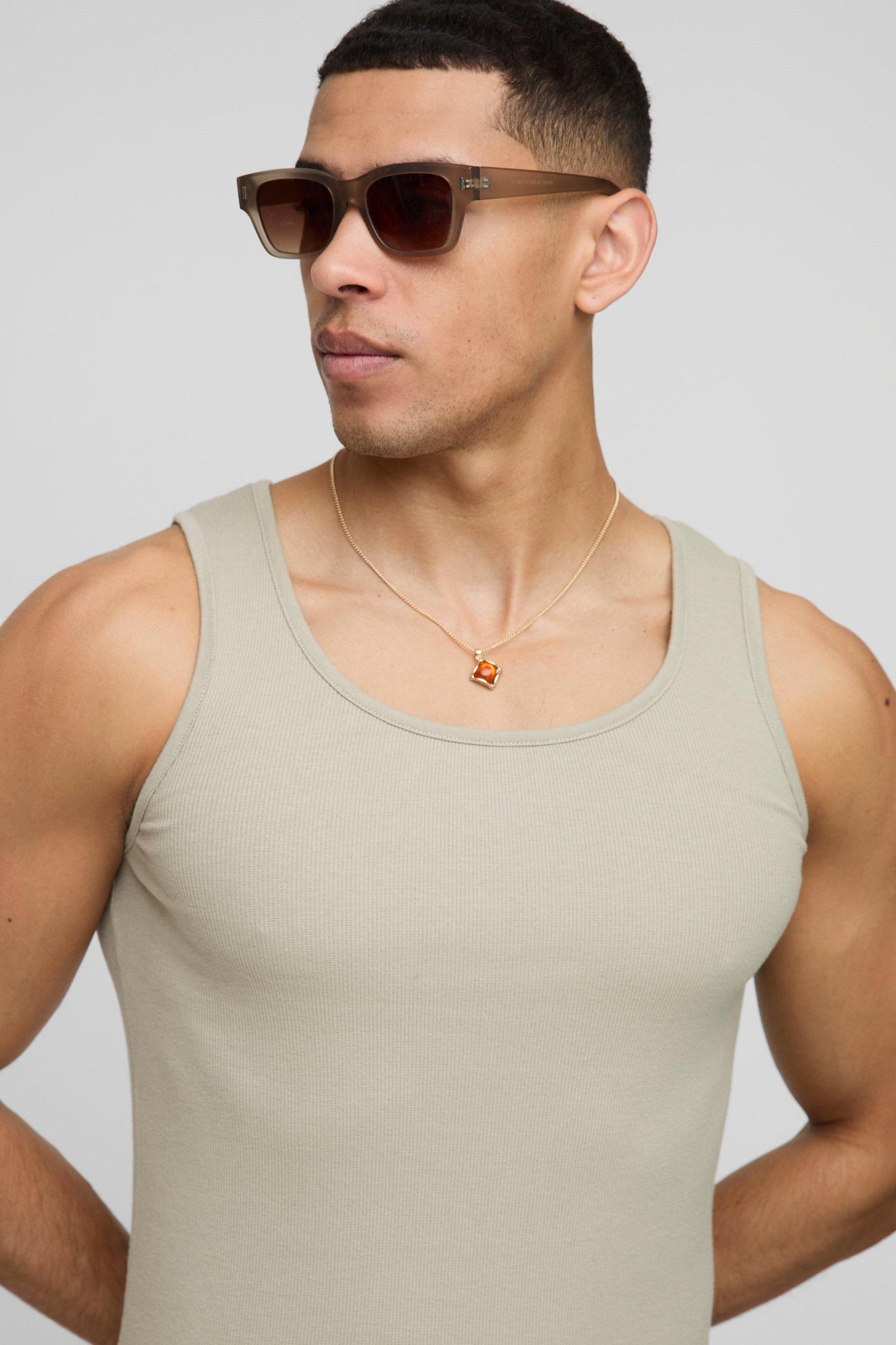 Basic Muscle Fit Vest | boohooMAN USA Product Image
