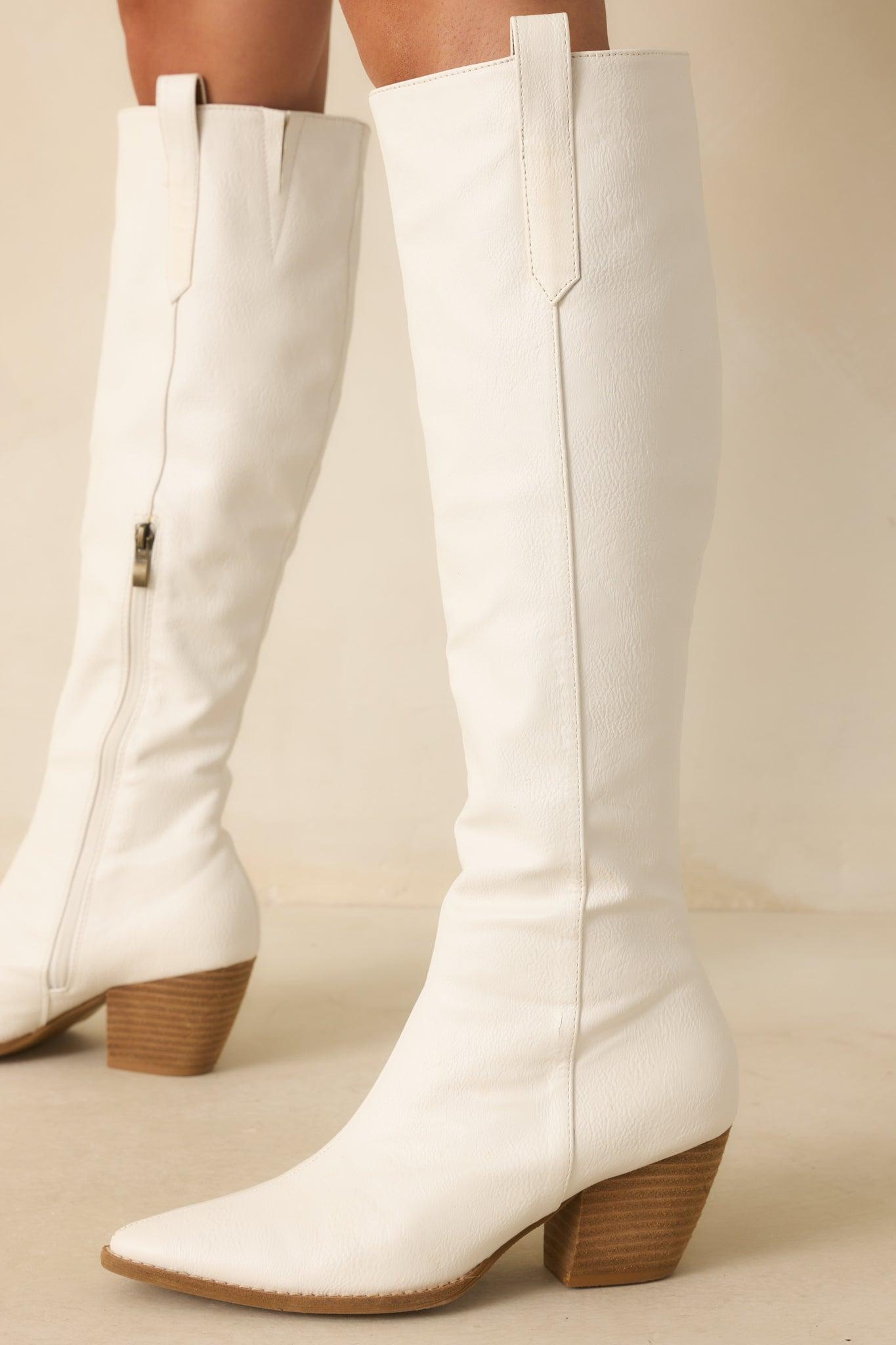 It's Been Real White Boots Product Image