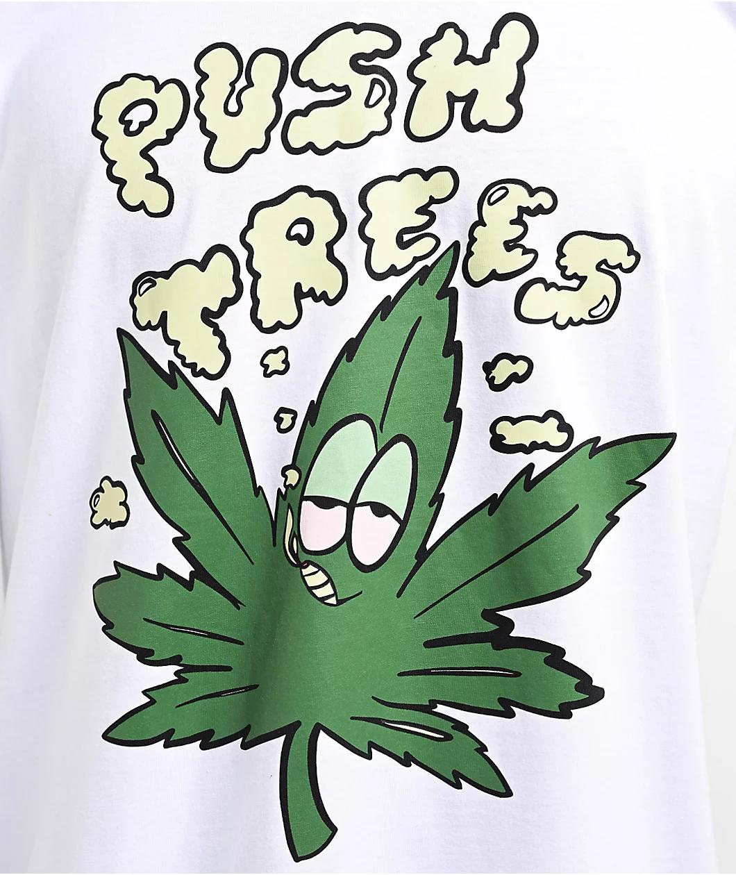 Push Trees Stay Smokin Black T-Shirt Product Image