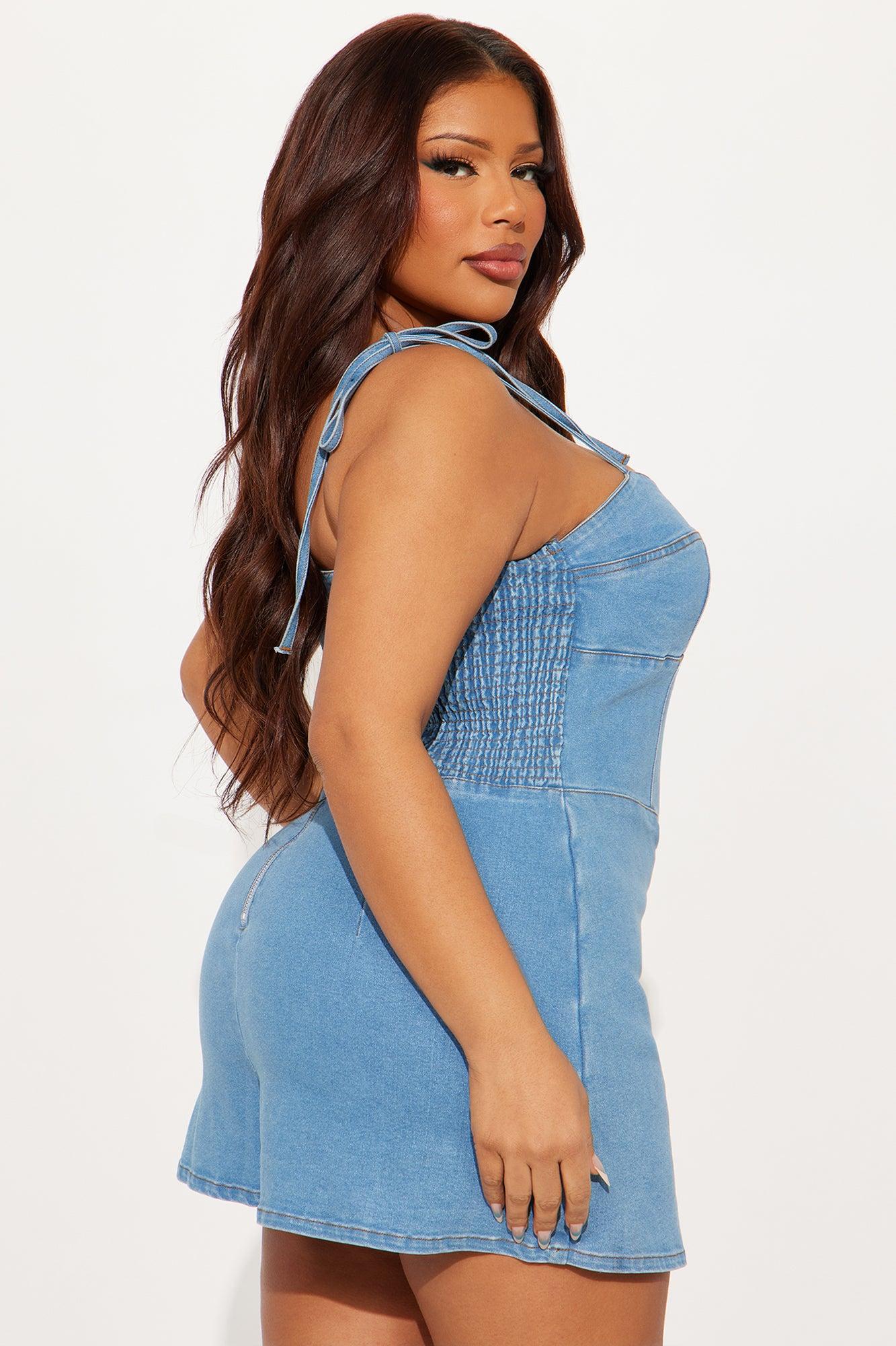 Urban Denim Romper  - Medium Wash Female Product Image