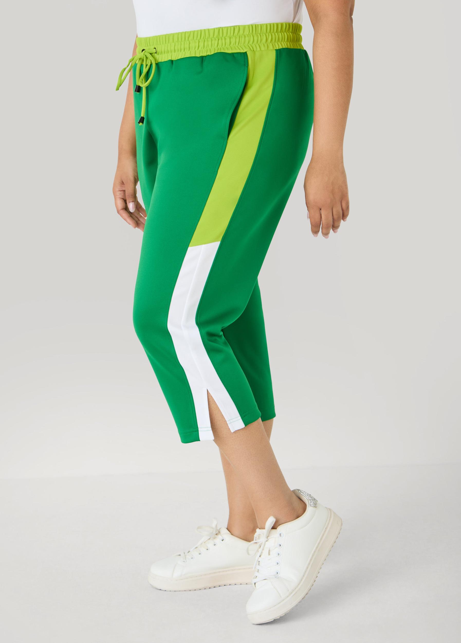 Side Split Colorblock Capris Product Image