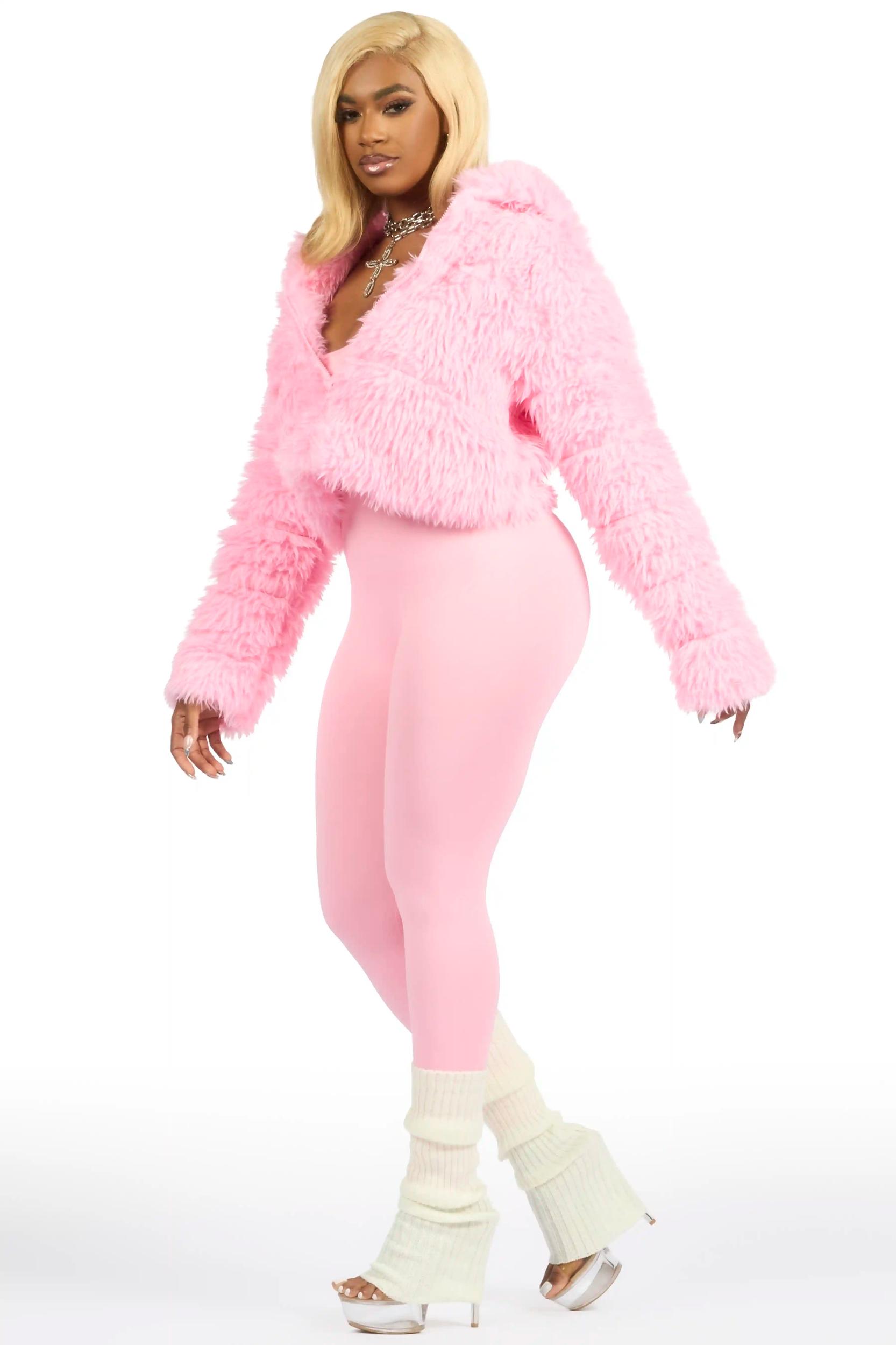 Kristin Pink Fur Jacket Female Product Image