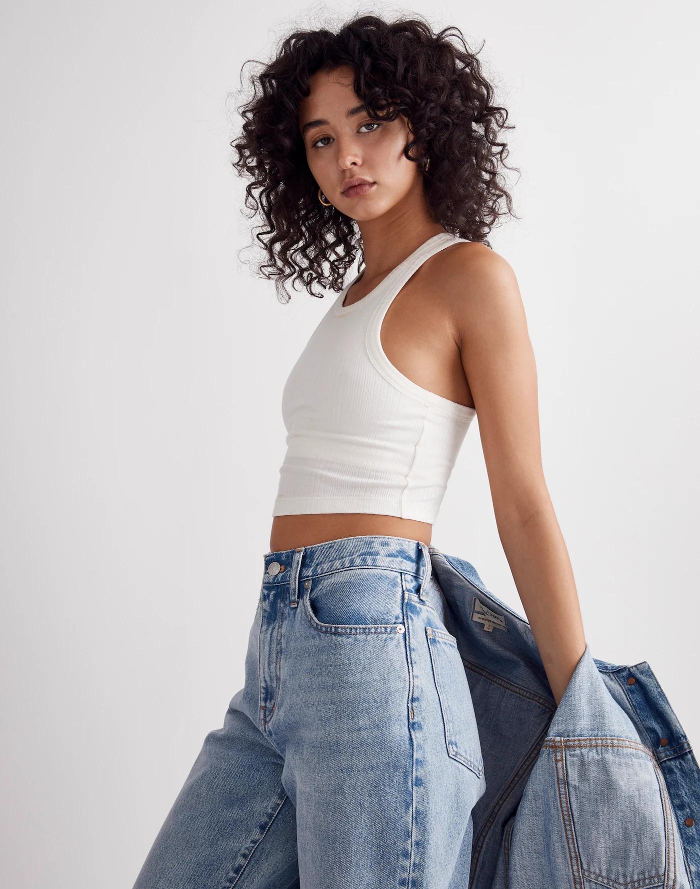 Variegated Rib Crop Tank Product Image