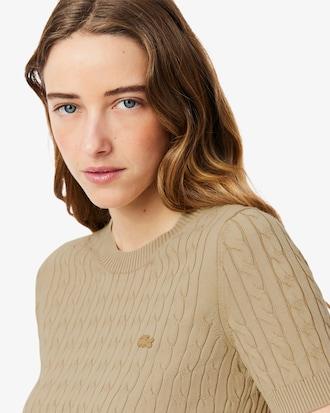 Women's Wash Effect Cable Knit Sweater Product Image