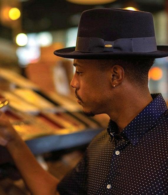 Dorfman Milano Scala Wool Felt Fedora 2 3/8#double; Brim Hat Product Image