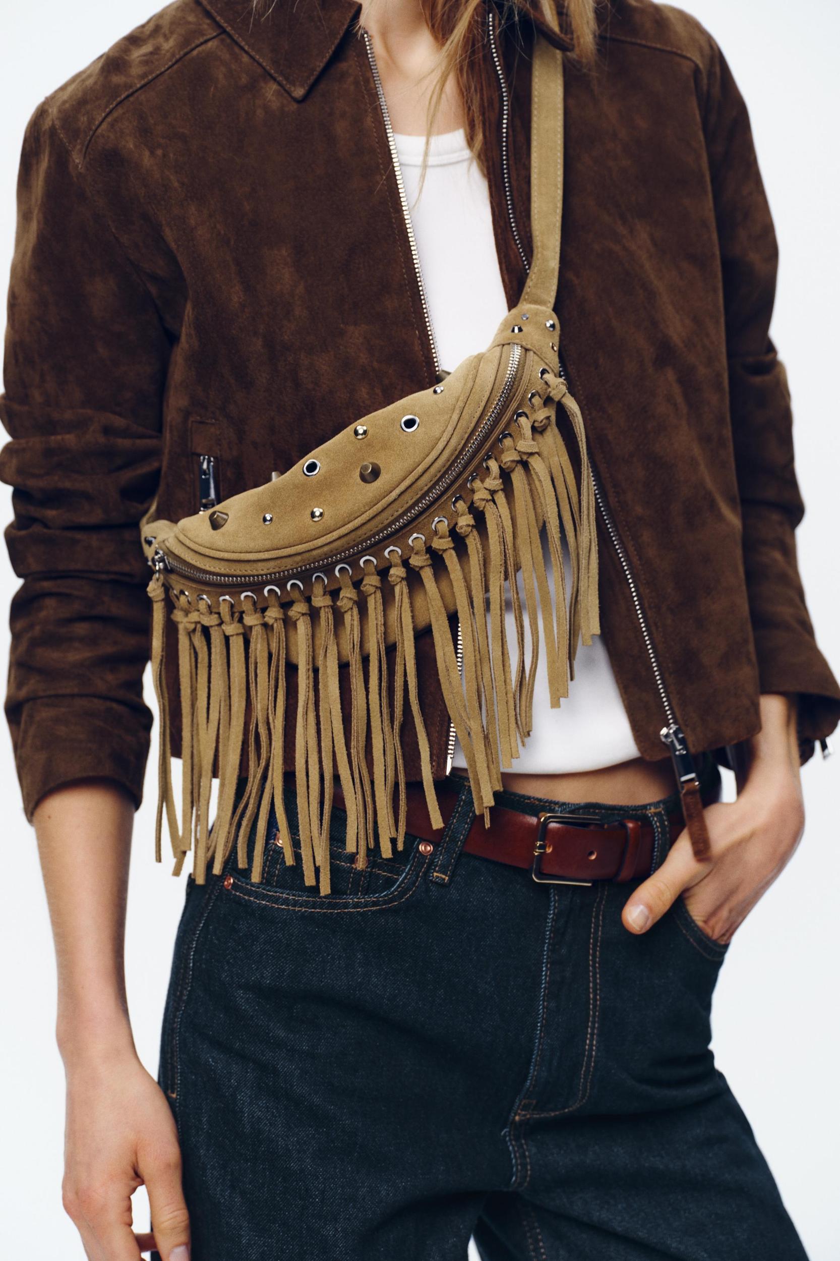 FRINGED SUEDE BELT BAG Product Image