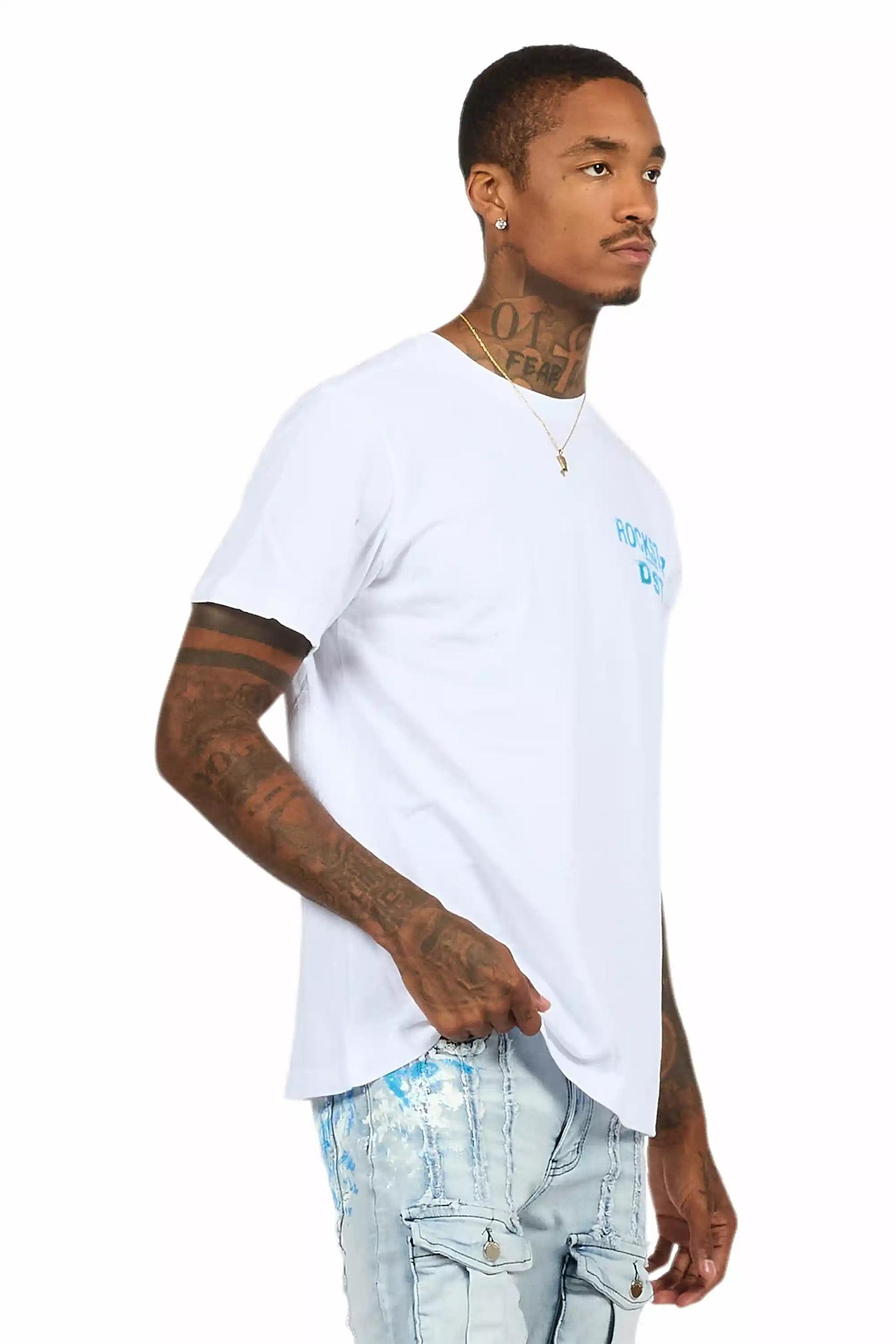 Lake White/Aqua Graphic T-Shirt Male Product Image