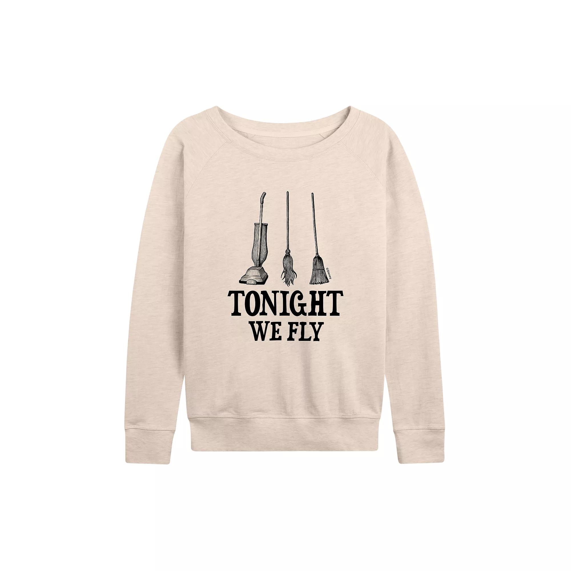 Disney's Hocus Pocus Women's Tonight We Fly French Terry Long Sleeve Tee,  Product Image