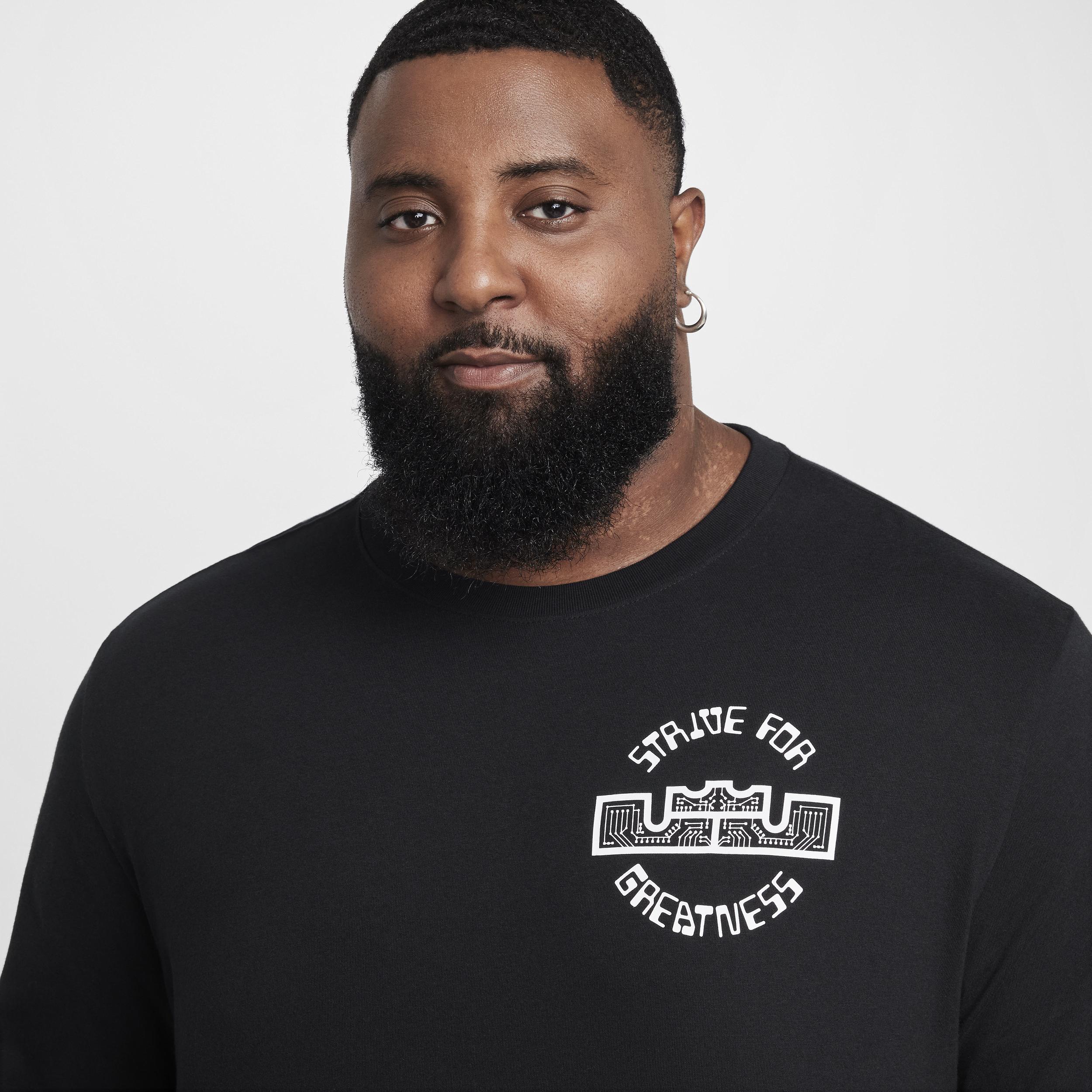 Nike Mens LeBron Max90 Long-Sleeve Basketball T-Shirt | HF6191-010 Product Image