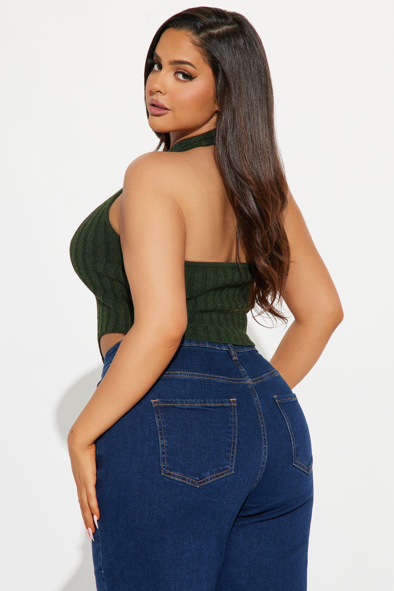 Kinslie Sweater Top - Olive Product Image