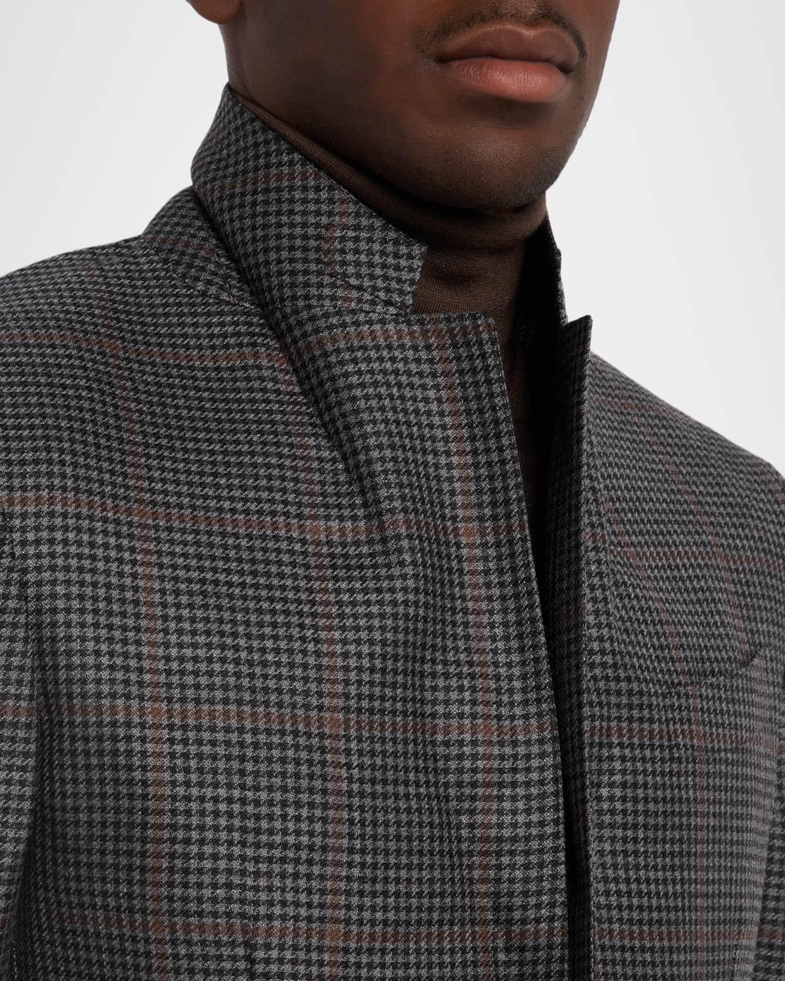 Men's Cashmere and Silk Houndstooth Check Sport Coat Product Image