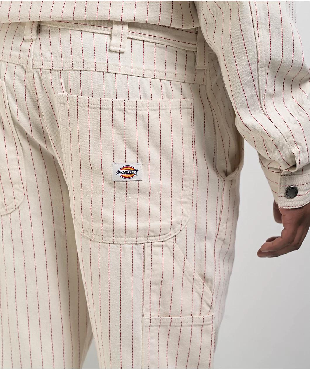 Dickies Service Cream & Red Carpenter Pants Product Image