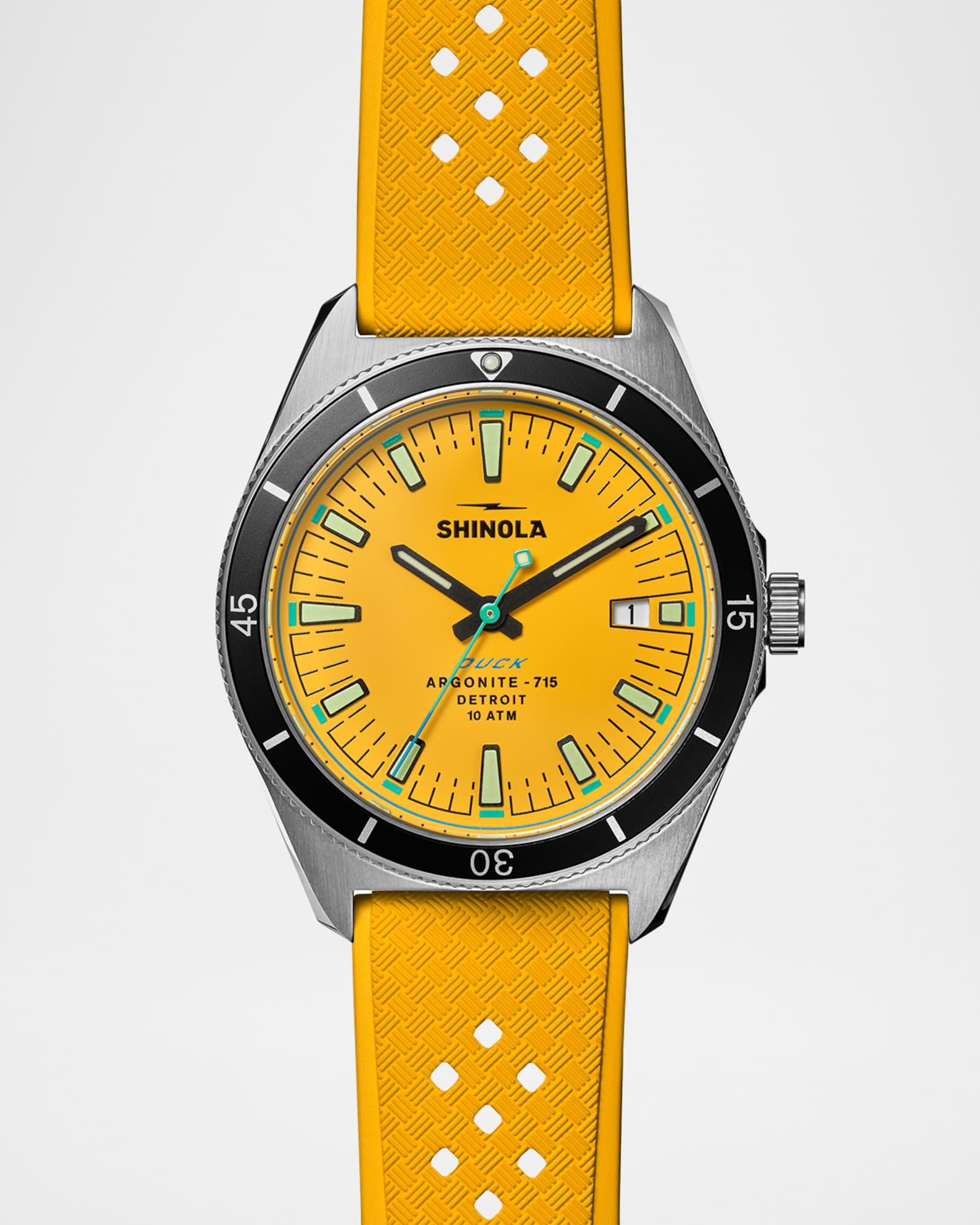 Mens Duck Rubber-Strap Analog Watch, 40mm Product Image