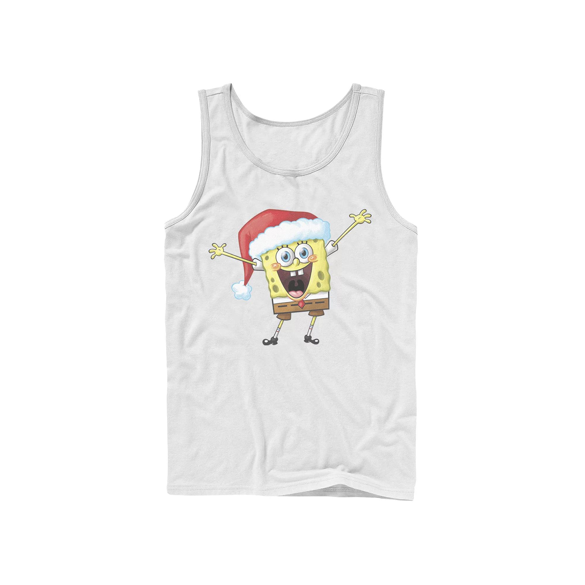 Men's Spongebob Squarepants One Happy Sponge Holiday Tank Top,  Product Image