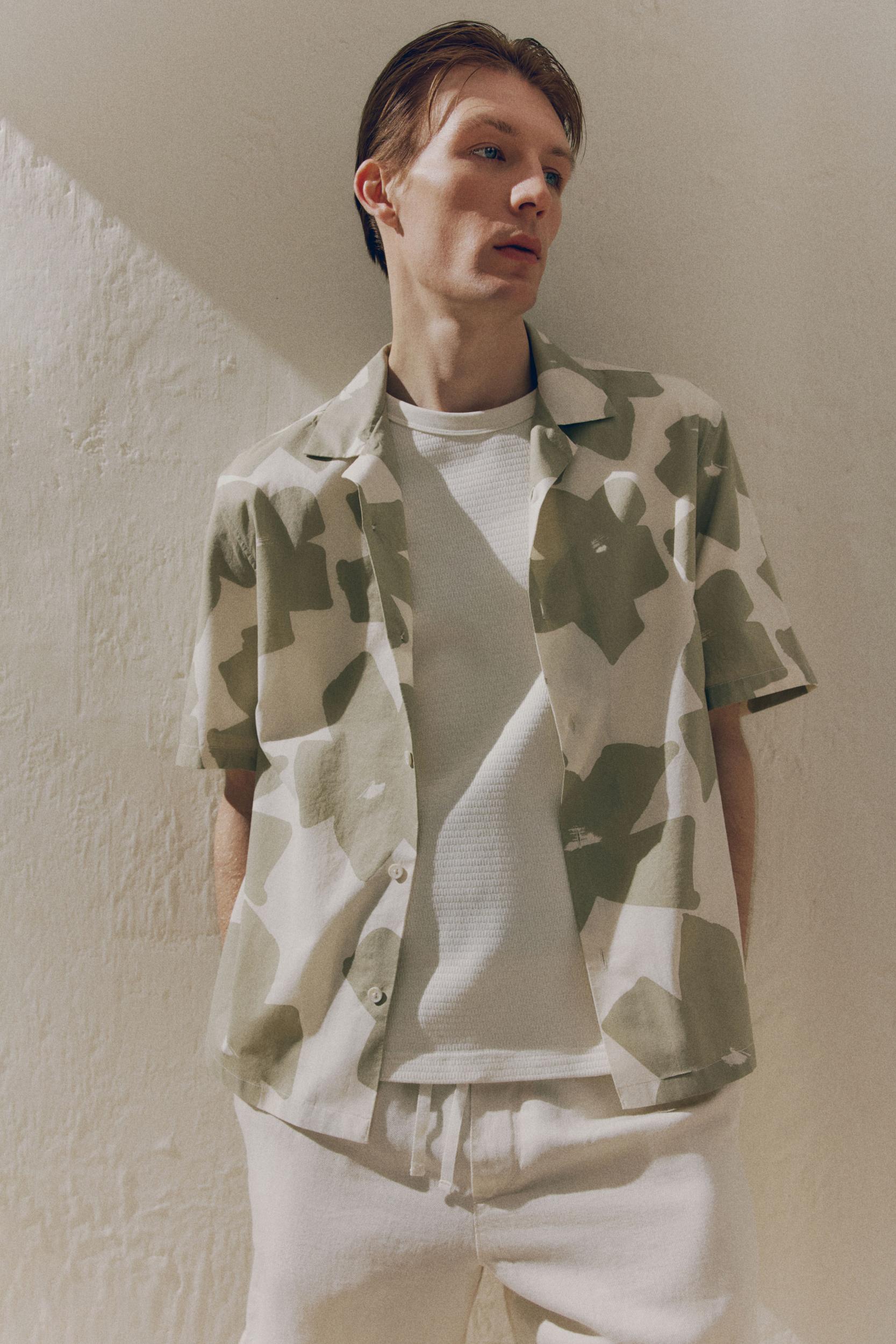 Regular-Fit Cotton Resort Shirt Product Image