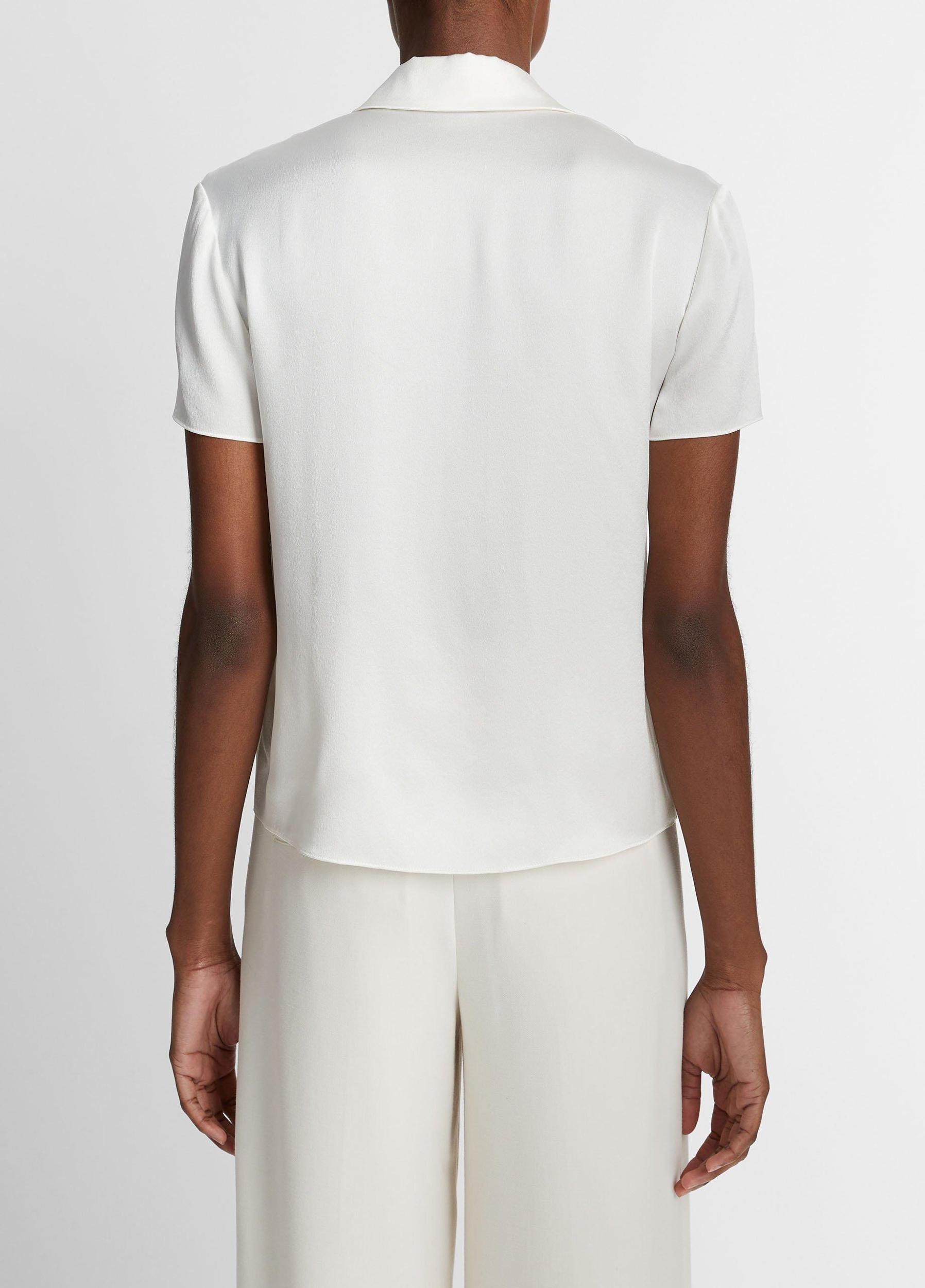 Silk Short-Sleeve Polo Shirt Product Image