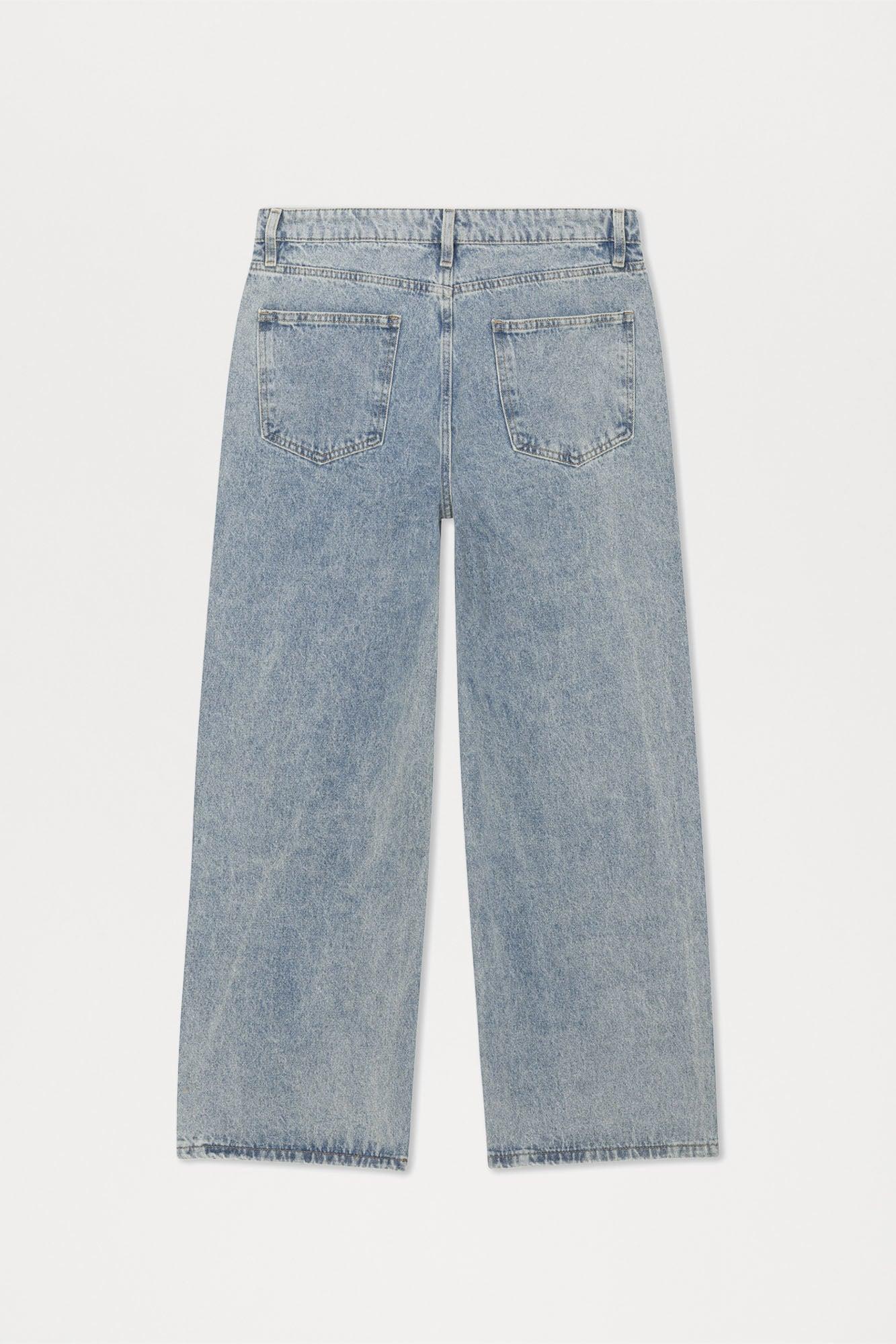 Be About It Distressed Carpenter Baggy Jeans - Light Wash Product Image