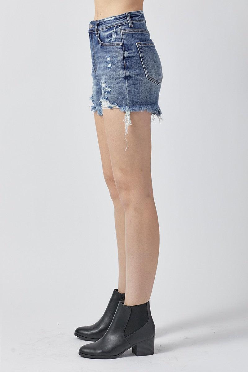 HIGH RISE DISTRESSED SHORTS Product Image