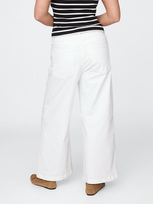 Curvy High Rise Stride Wide-Leg Ankle Jeans Product Image