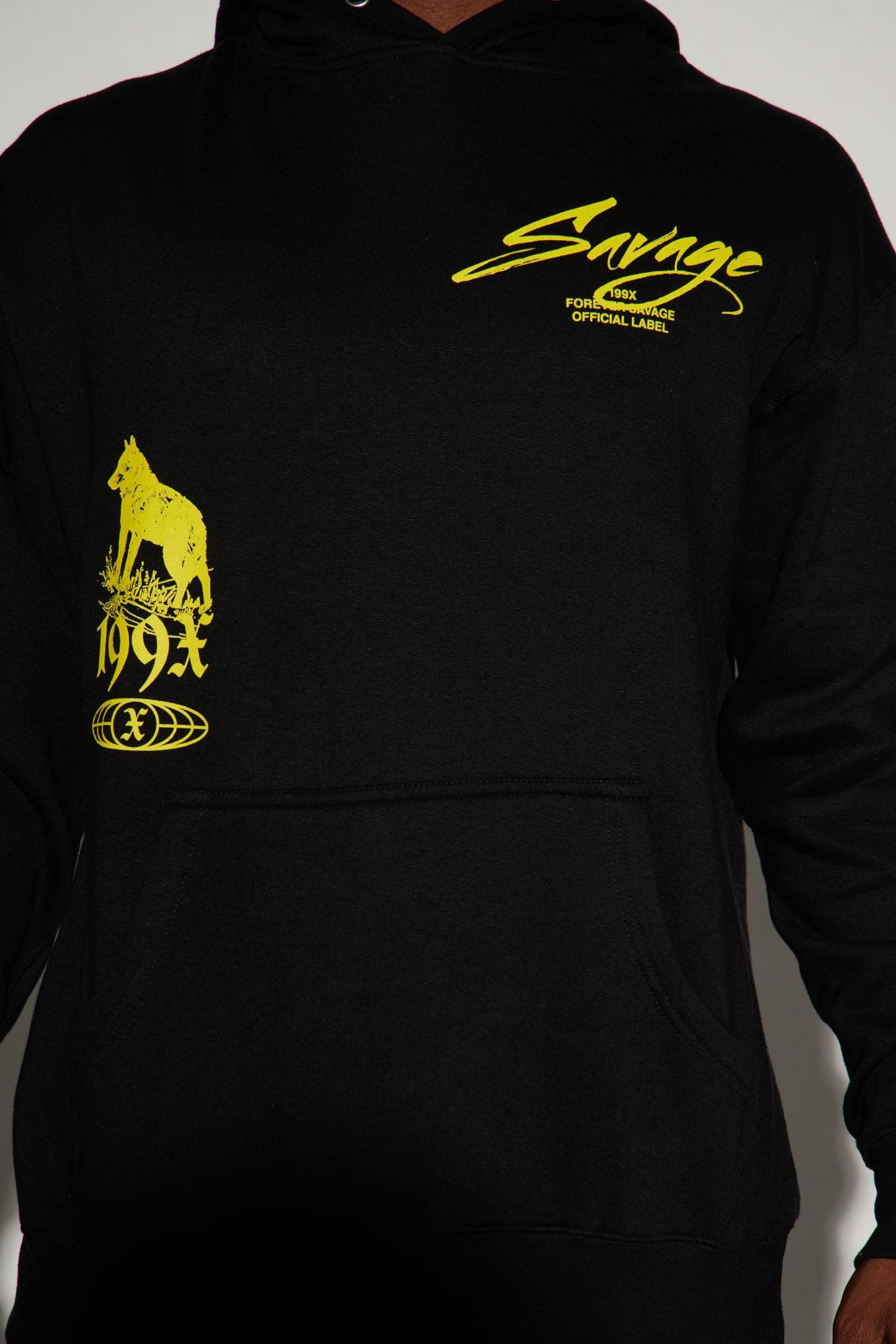 Savage Wolf Hoodie - Black Product Image