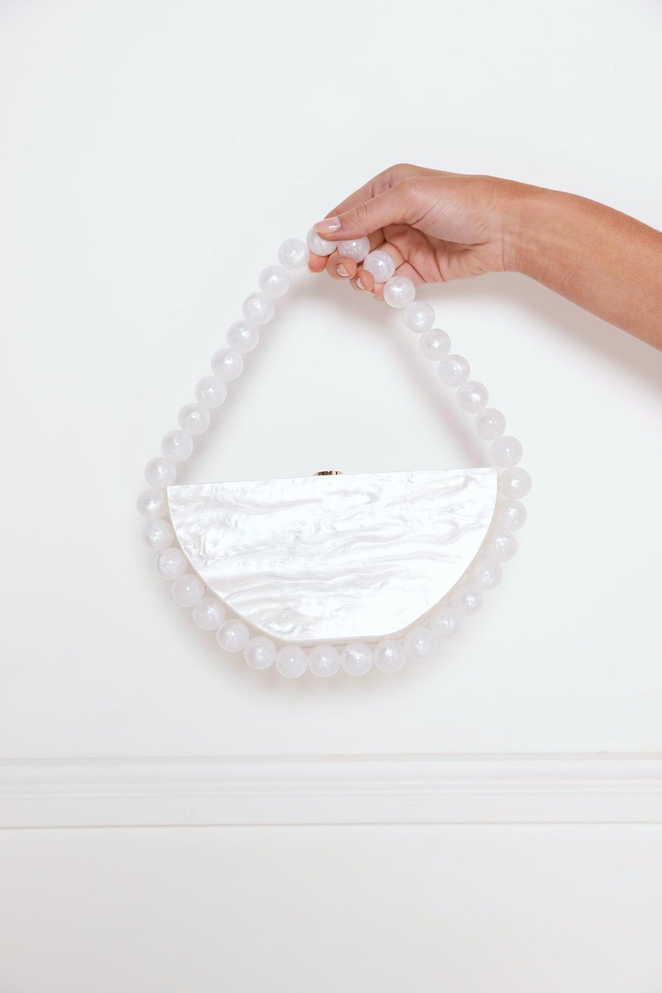 Bayside Clutch White Product Image
