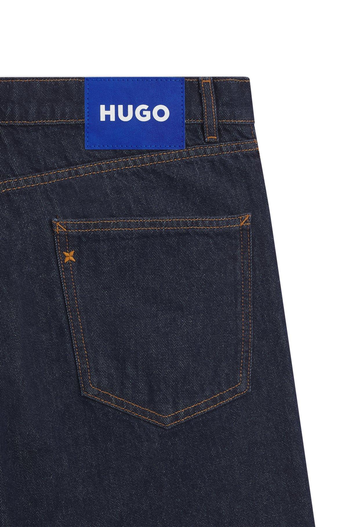 Regular-fit jeans in faded dark-blue denim Product Image
