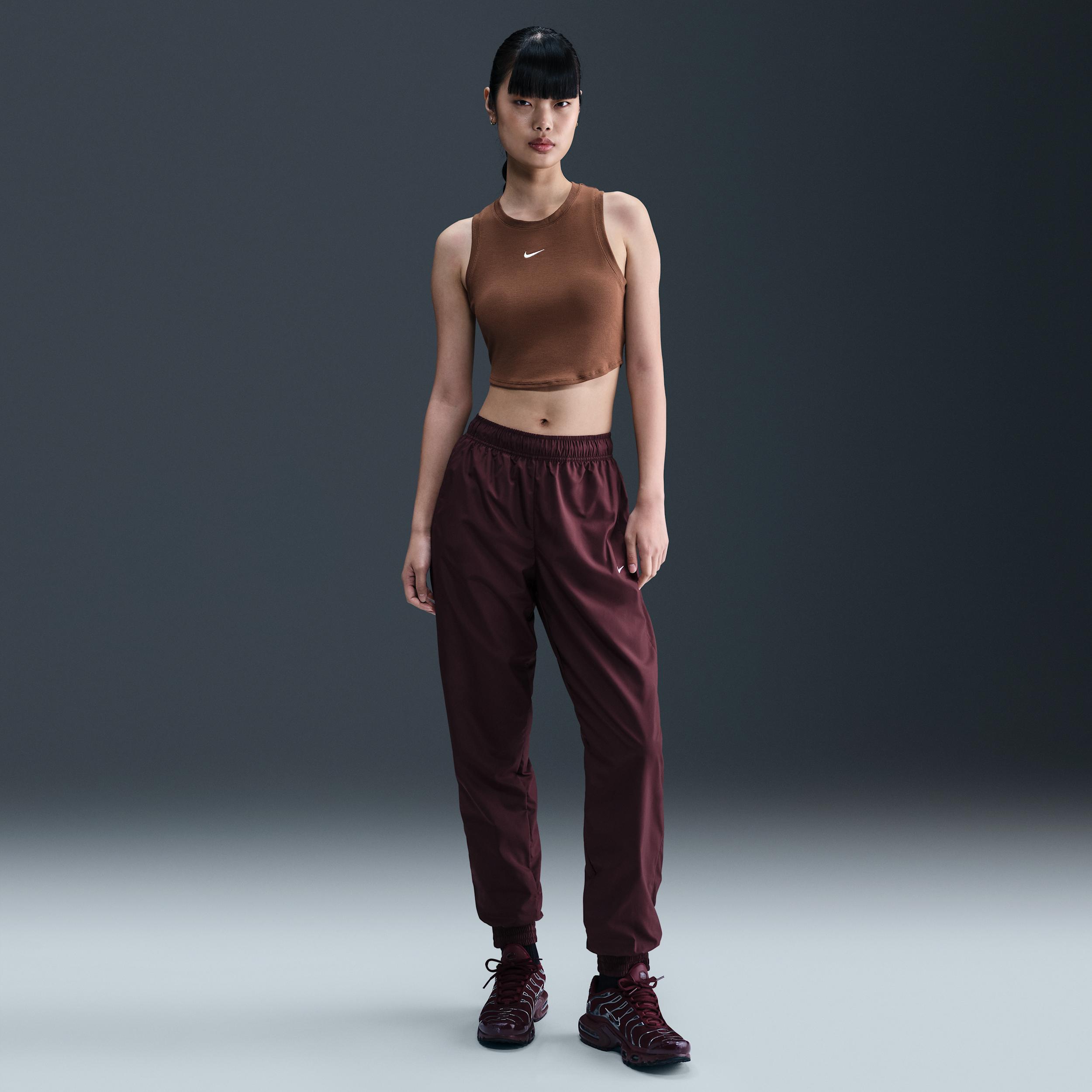 Womens Nike Sportswear Chill Knit Tight Cropped Mini-Rib Tank Top | FB8279-265 Product Image