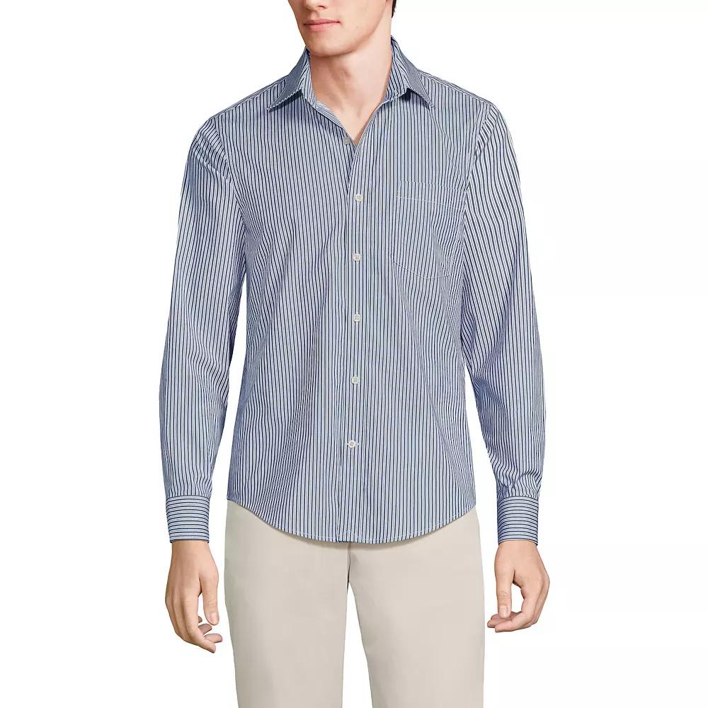 Men's Lands' End Traditional Fit Travel Button-Down Shirt,  Product Image