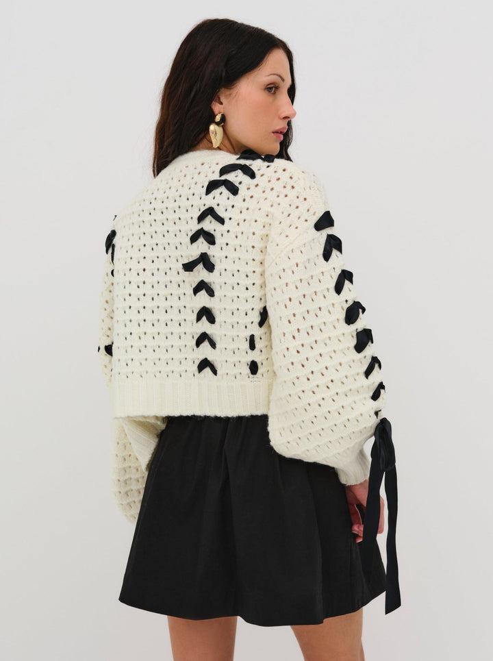 Laurel Oversized Cardigan — Black Product Image