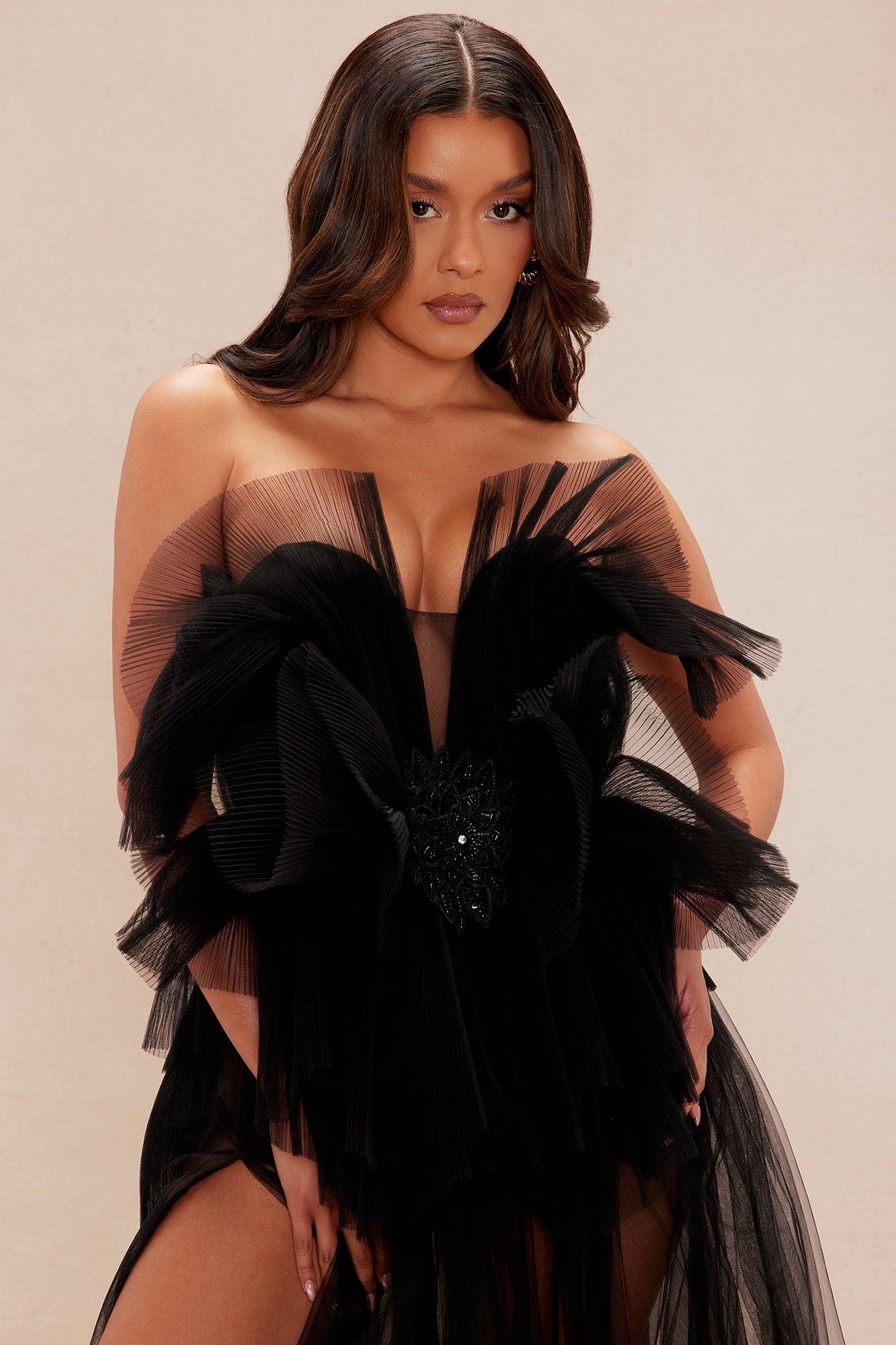 Angelica Tulle Gown - Black Product Image