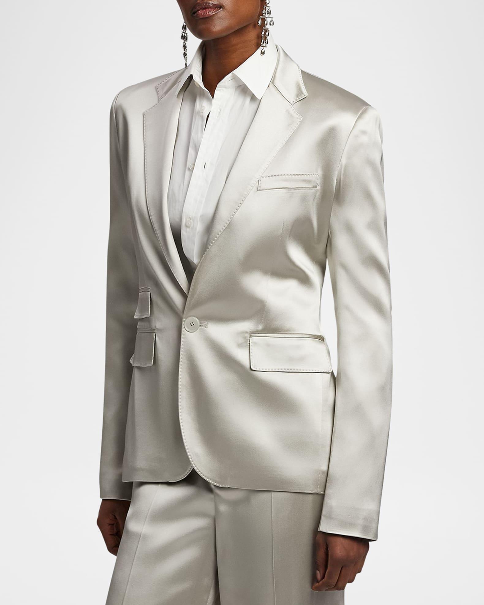 Parker Satin Single-Breasted Jacket Product Image