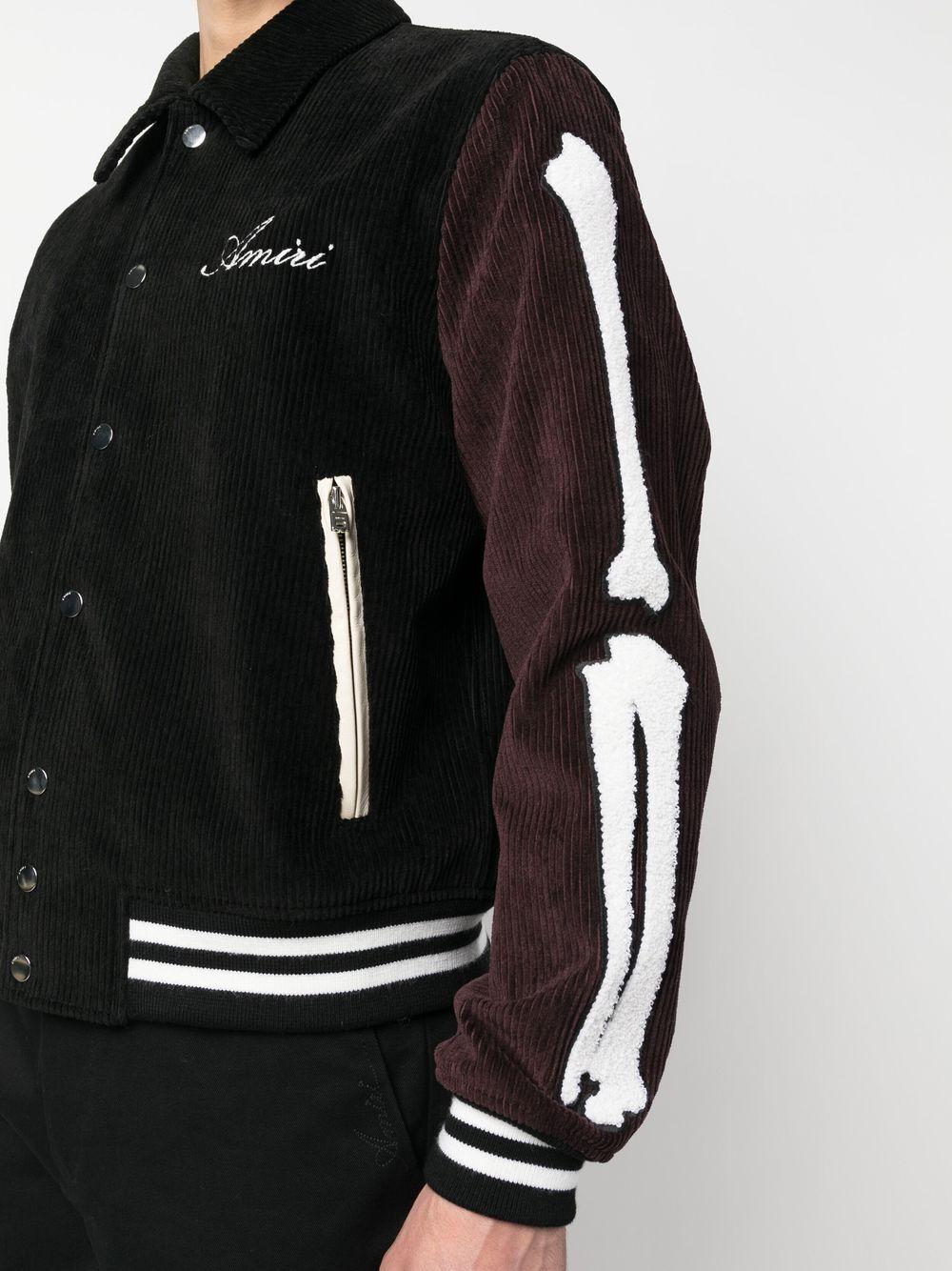 AMIRI Panelled Corduroy Varsity Jacket In Black Product Image