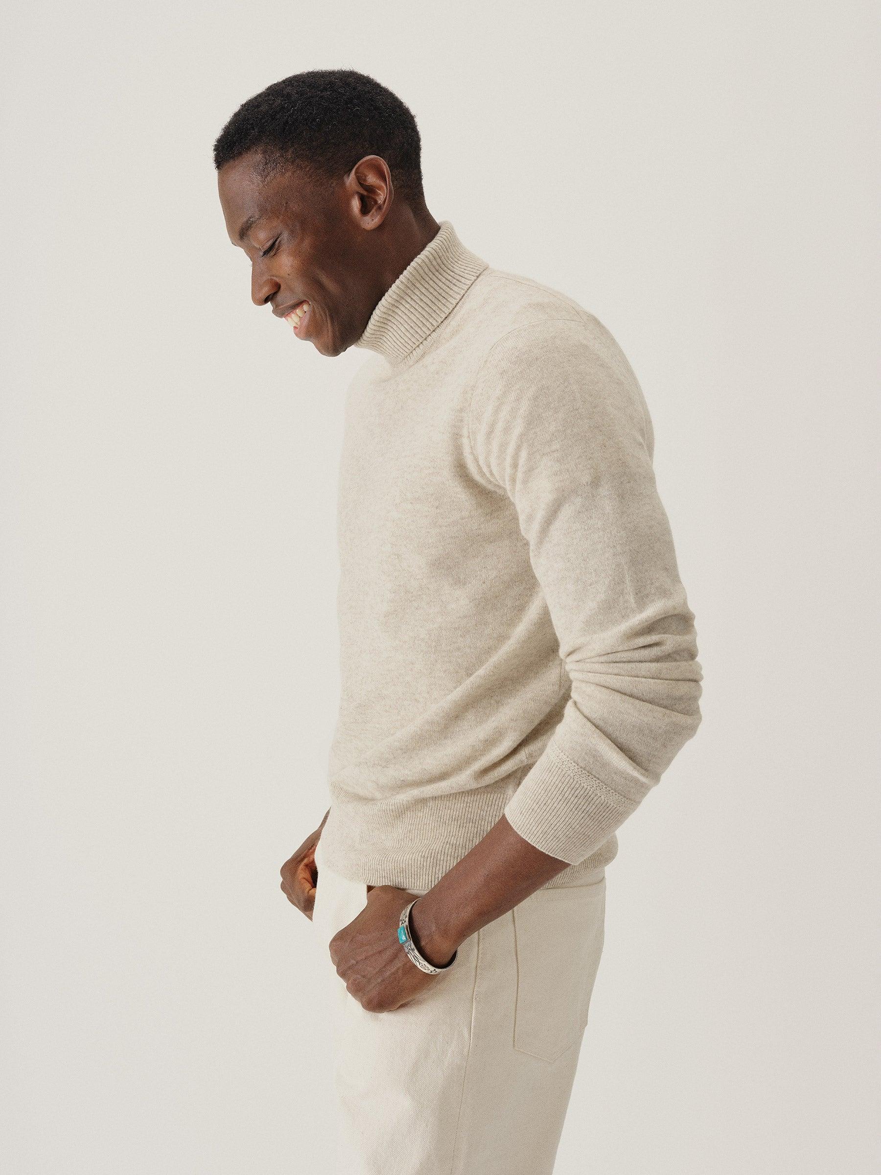 Light Oat California Cashmere Turtleneck Product Image