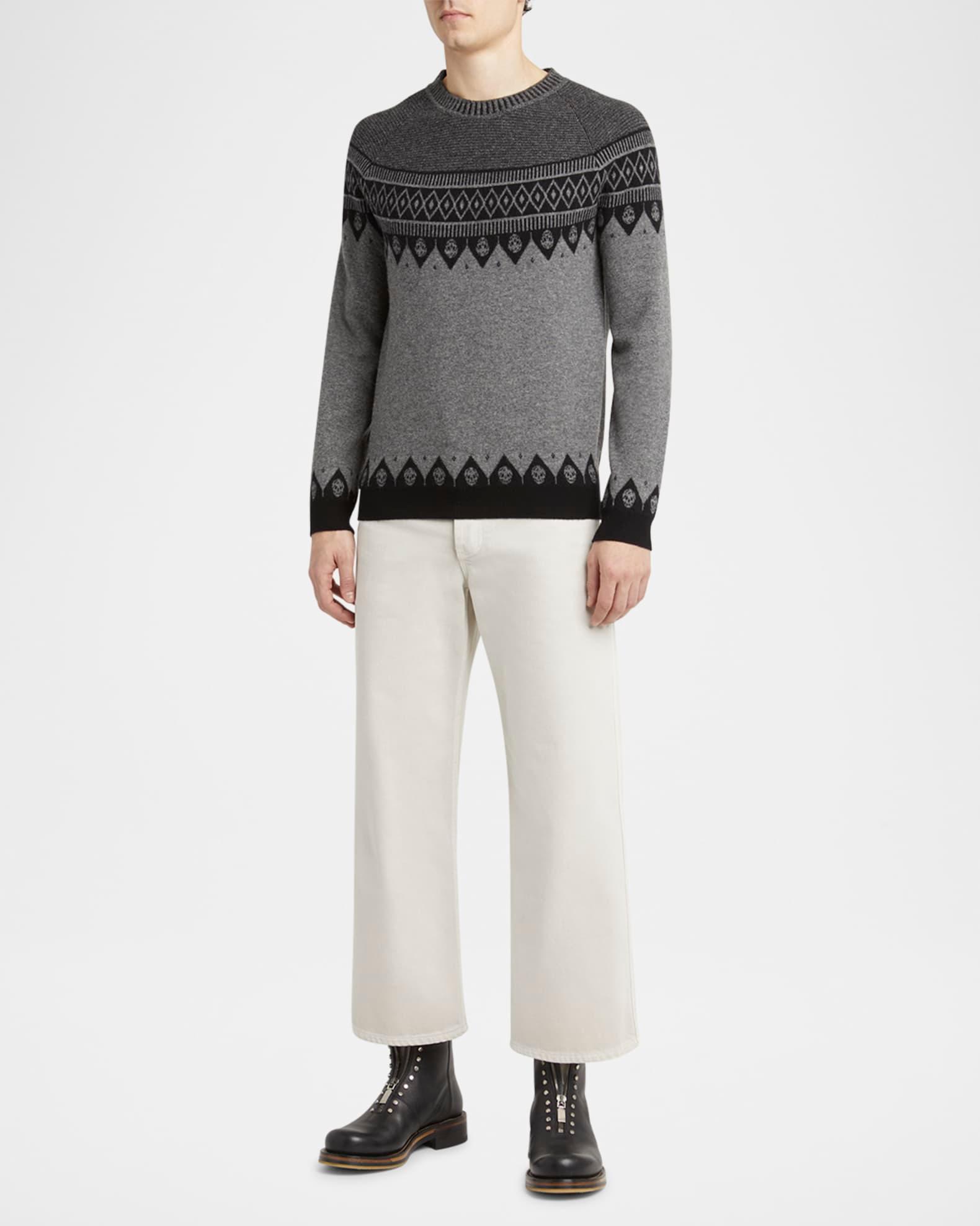 Men's Grained Leather Zip-Up Boots Product Image