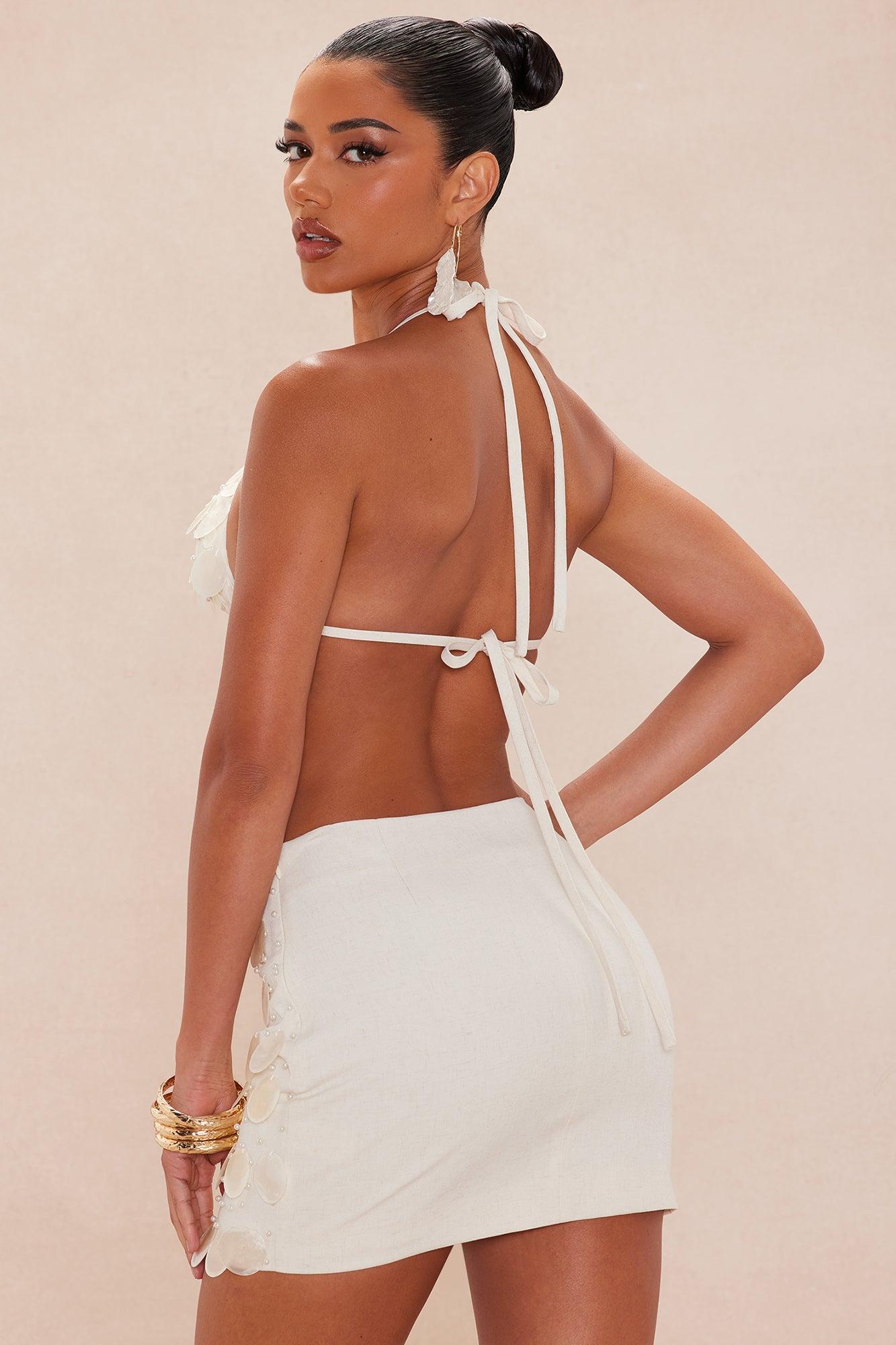 El Mar Shell Skirt Set - Cream Female Product Image