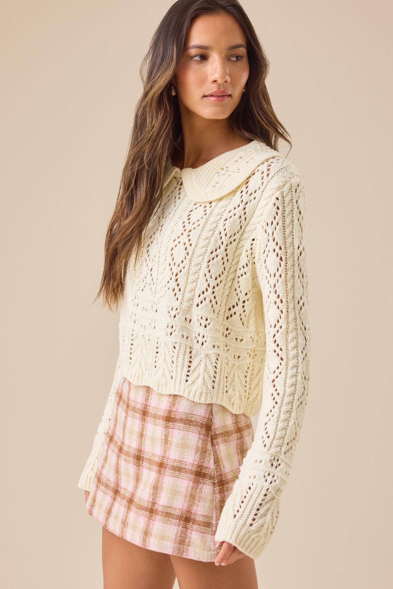 Hattie Crochet Sweater Product Image