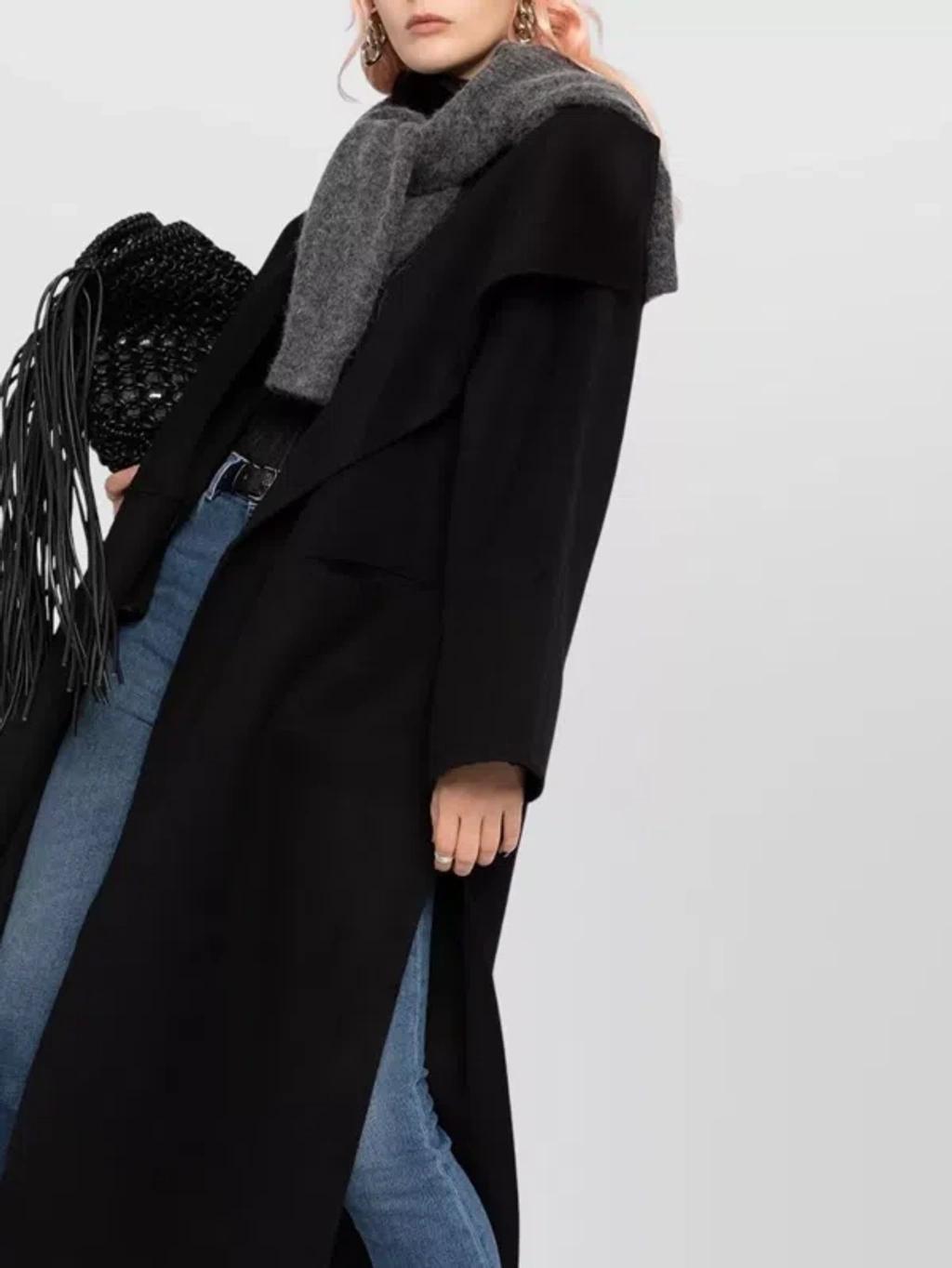 TOTÊME Toteme Signature Wool And Cashmere Coat In Black Product Image