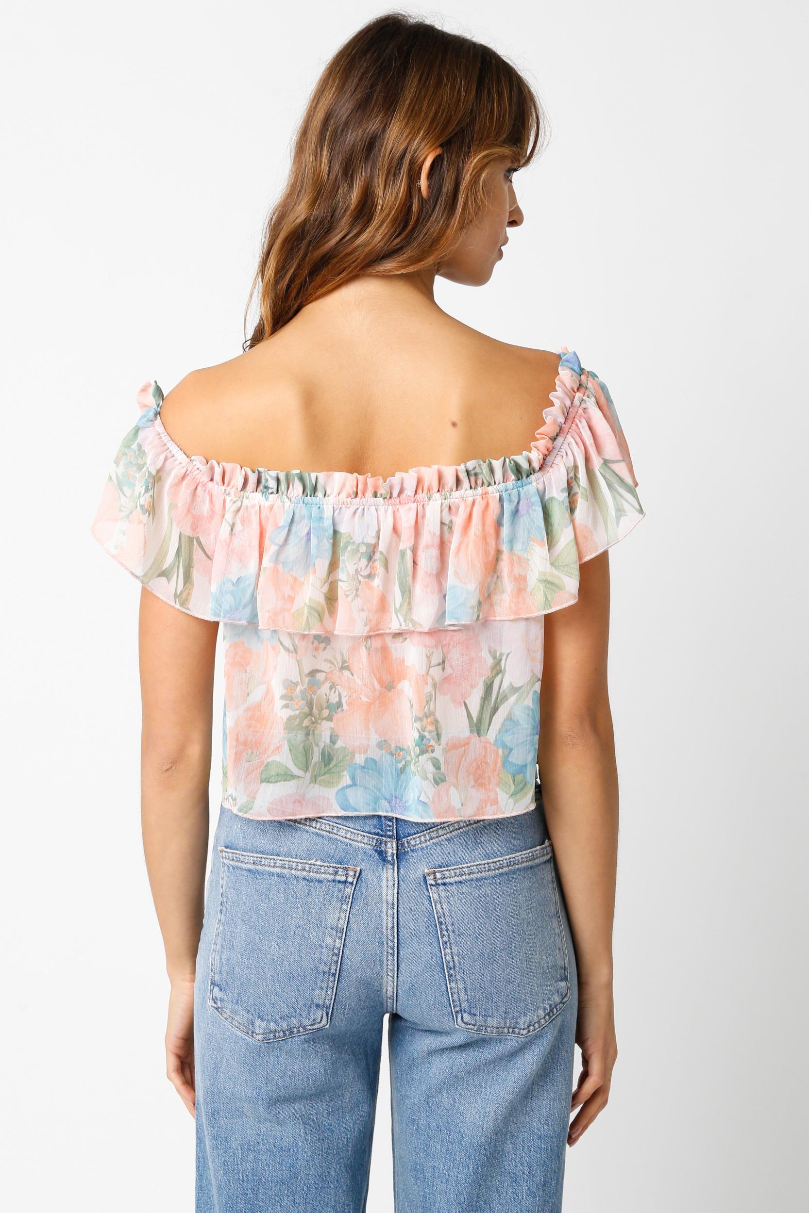 FINAL SALE Kiera Floral Off the Shoulder Top Product Image