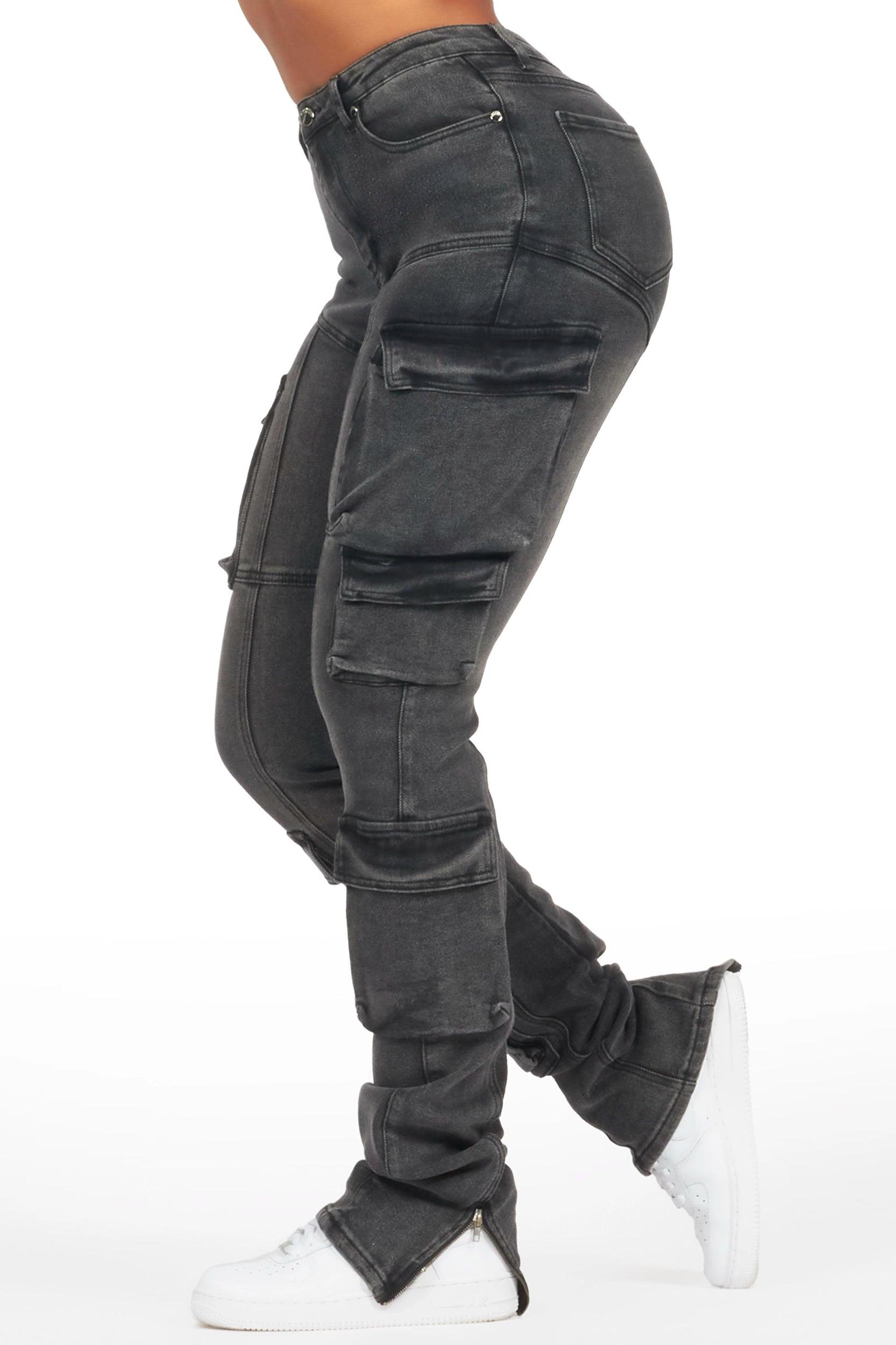 Jaylin Black Wash Skinny Stacked Jean Female Product Image