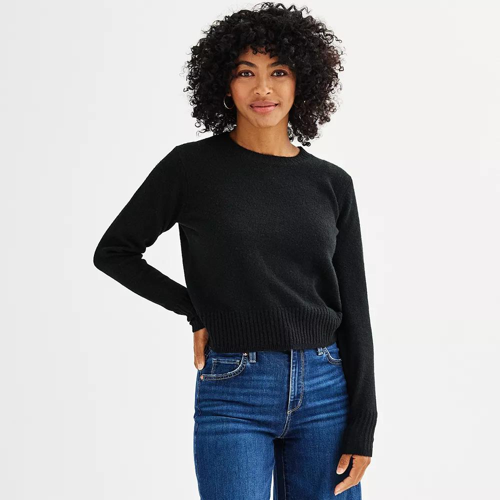 Petite Women's Sonoma Goods For Life® Crewneck Sweater,  Product Image