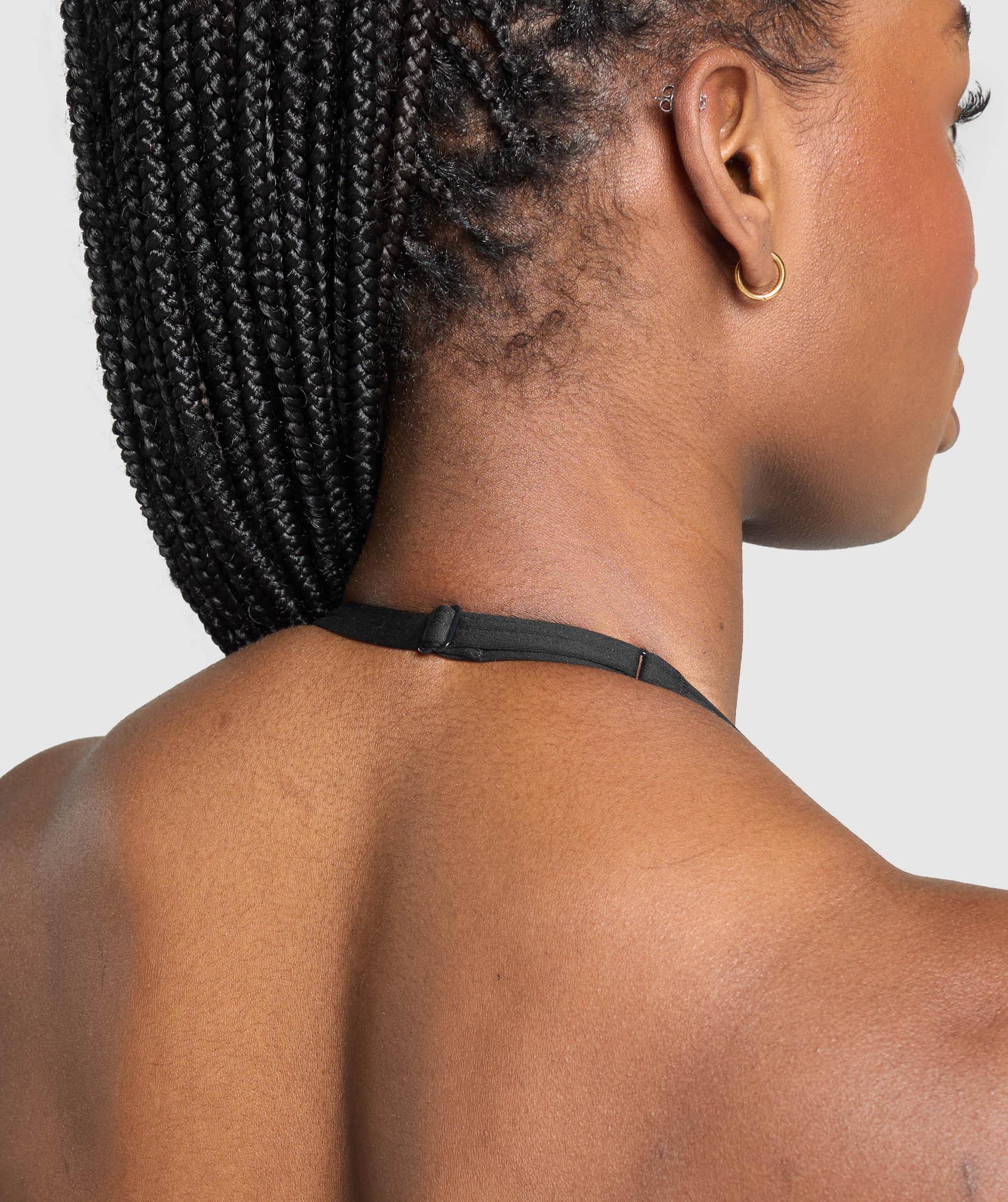 Gymshark Minimal Halterneck Sports Bra - Black Female Product Image