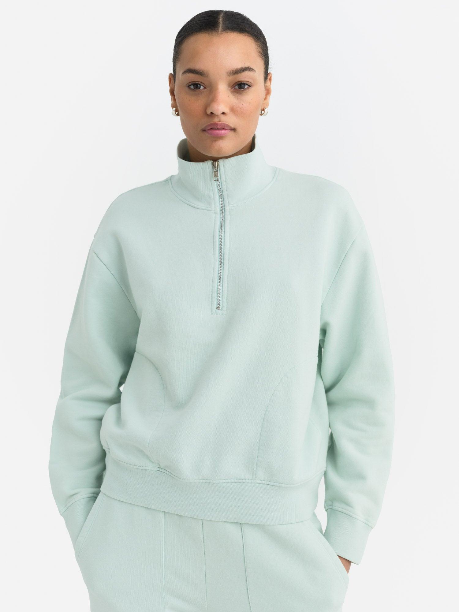 Organic Fleece Quarter Zip Sweatshirt Female Product Image