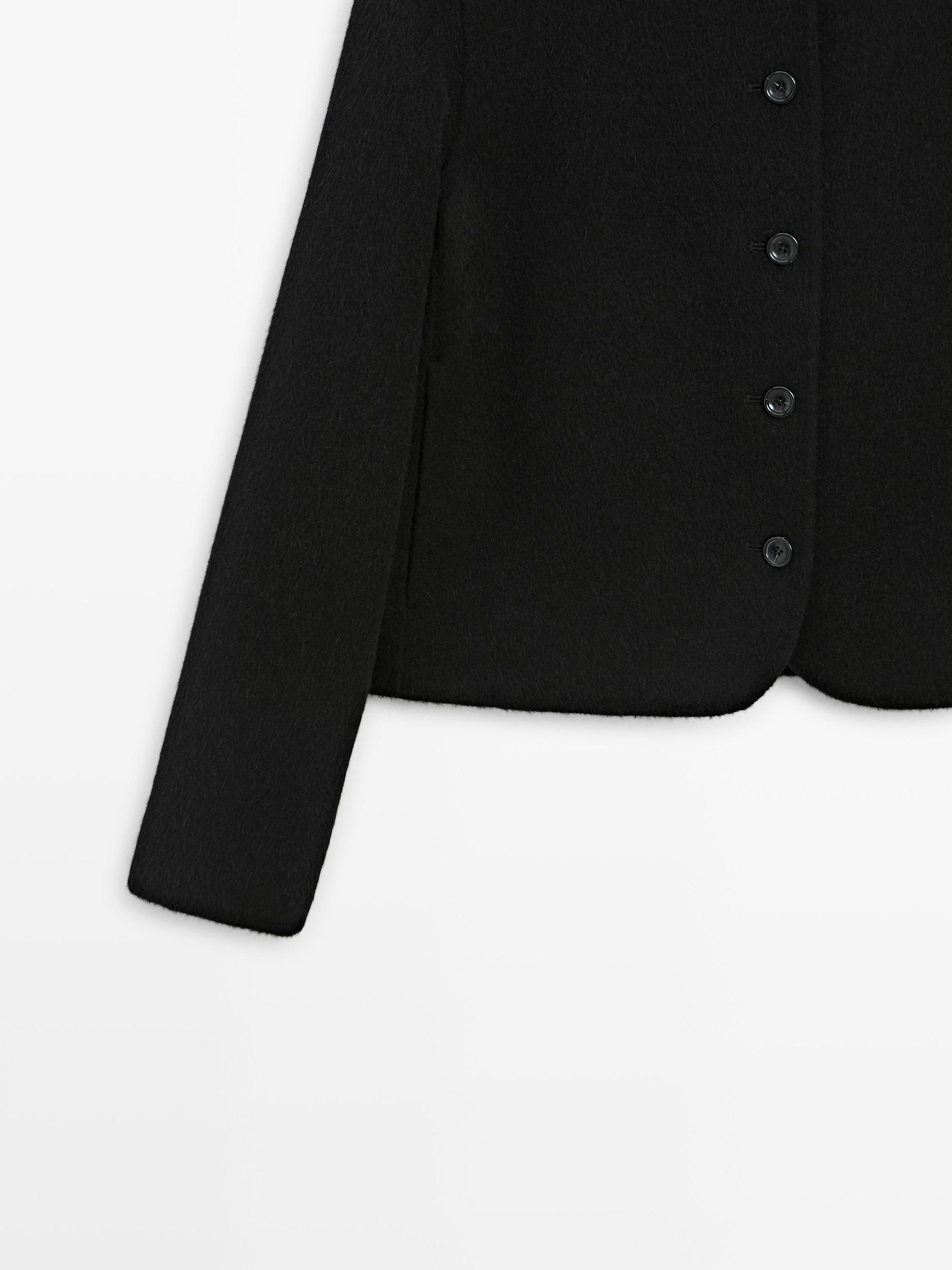 Short wool blend jacket Product Image