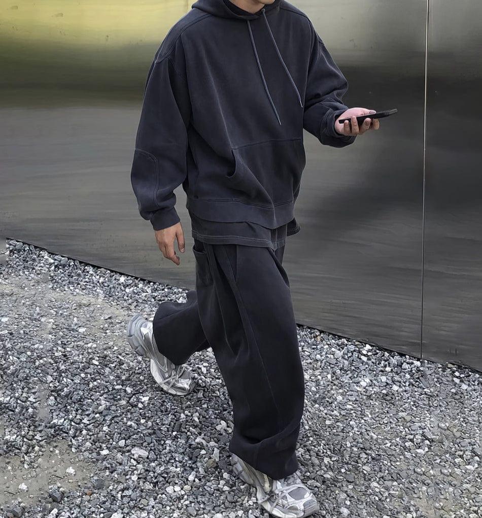 RT No. 12241 DARK GRAY HOODIE & SWEATPANTS Product Image