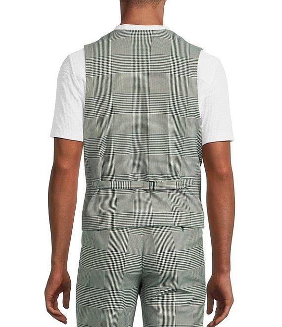 Murano Shape of Water Collection Double Breasted Glen Plaid Suit Separates Vest Product Image