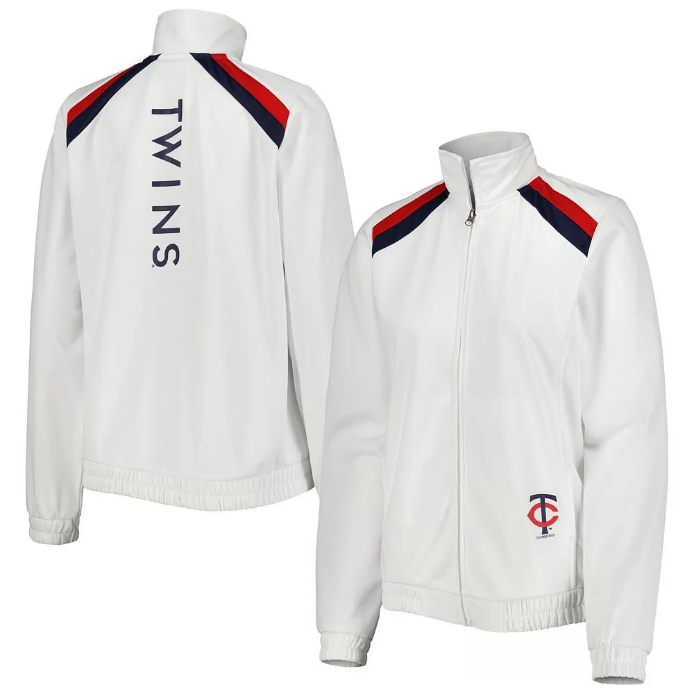 Women's G-III 4Her by Carl Banks White Minnesota Twins Red Flag Full-Zip Track Jacket,  Product Image