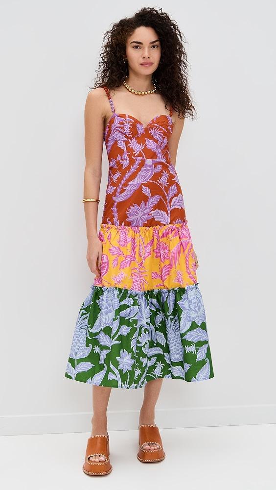FARM Rio Tropical Swing Mix Midi Dress | Shopbop Product Image