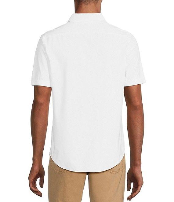 Murano Slim Fit Solid Heather Short Sleeve Woven Shirt Product Image