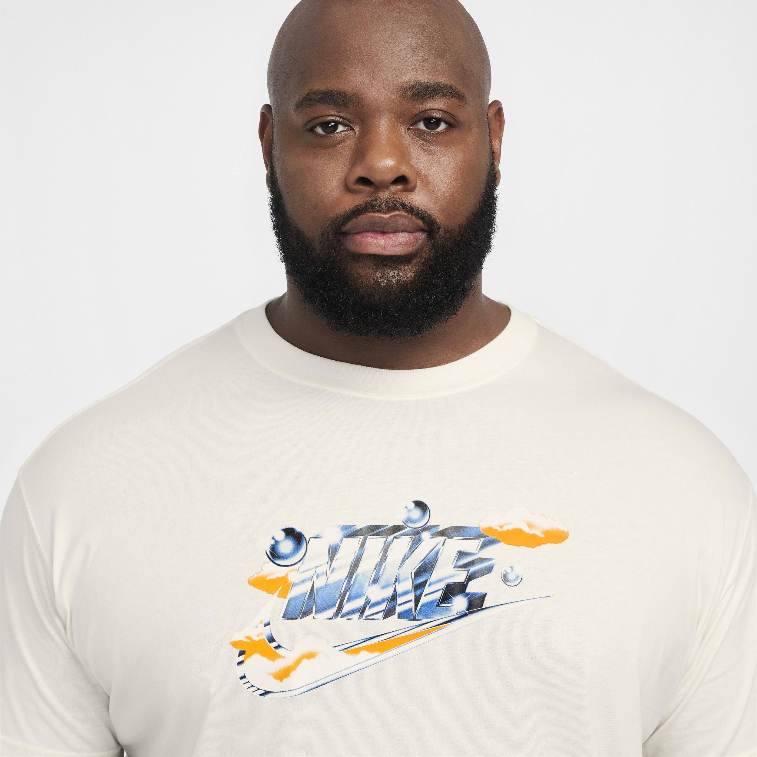 Nike Mens Nike NSW M90 OC HBR SEGB T-Shirt - Mens Sail/Blue Product Image