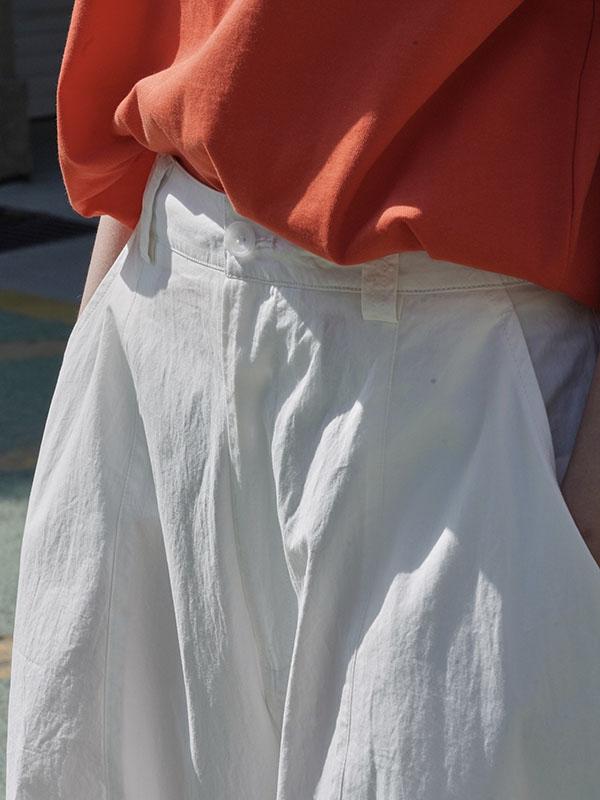 Loose Wide Leg Solid Color Split-Joint Casual Pants Bottoms Trousers Product Image